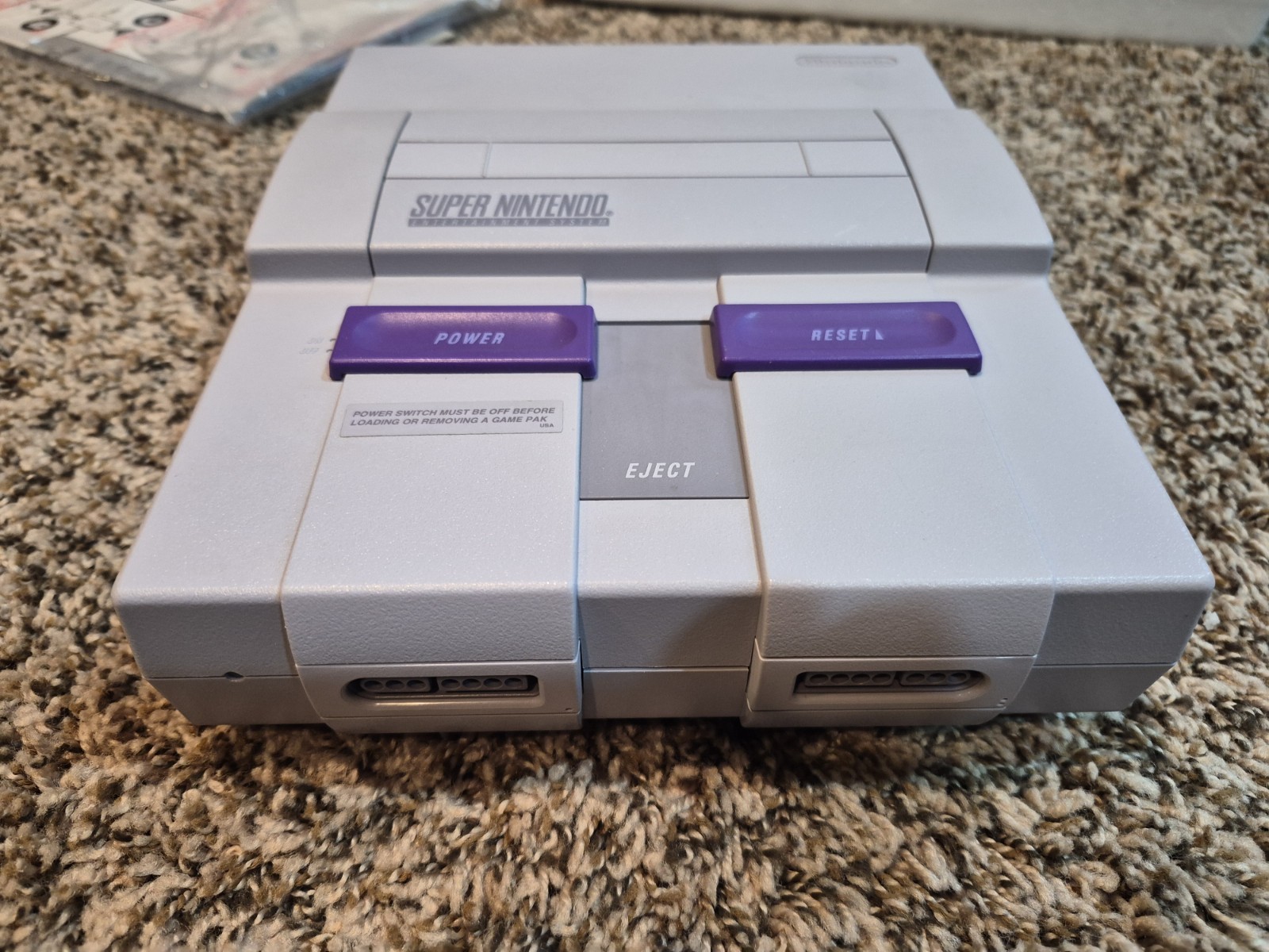 Super Nintendo SNES Console CONTROL SET CIB Complete in Box BARELY USED!