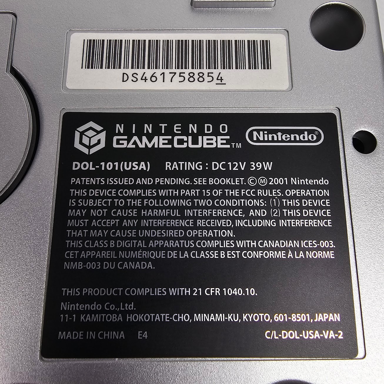 Nintendo GameCube Platinum Edition (Model DOL-101) – Pristine Open Box / Unused