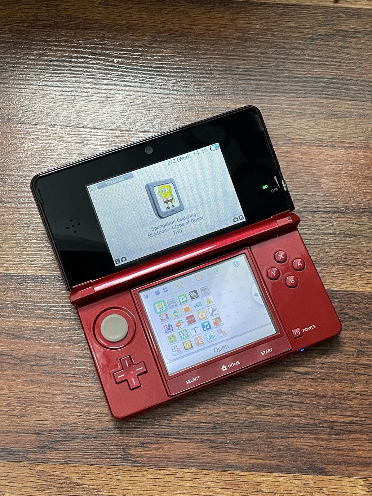 Nintendo 3DS Flame Red Lot With 11 Games Charger & Pen TESTED WORKING