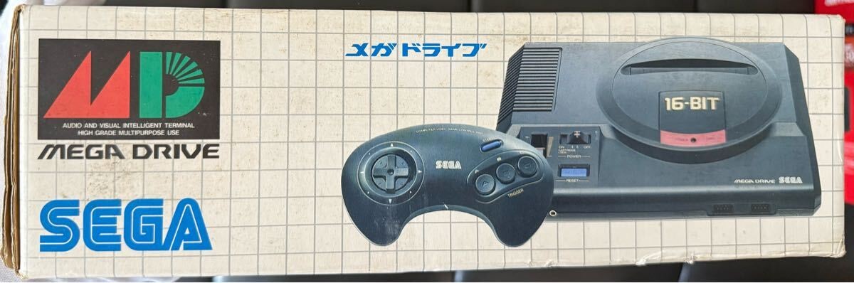 Unused SEGA Mega Drive HAA-2510 16-BIT MD.Only power supply confirmed.