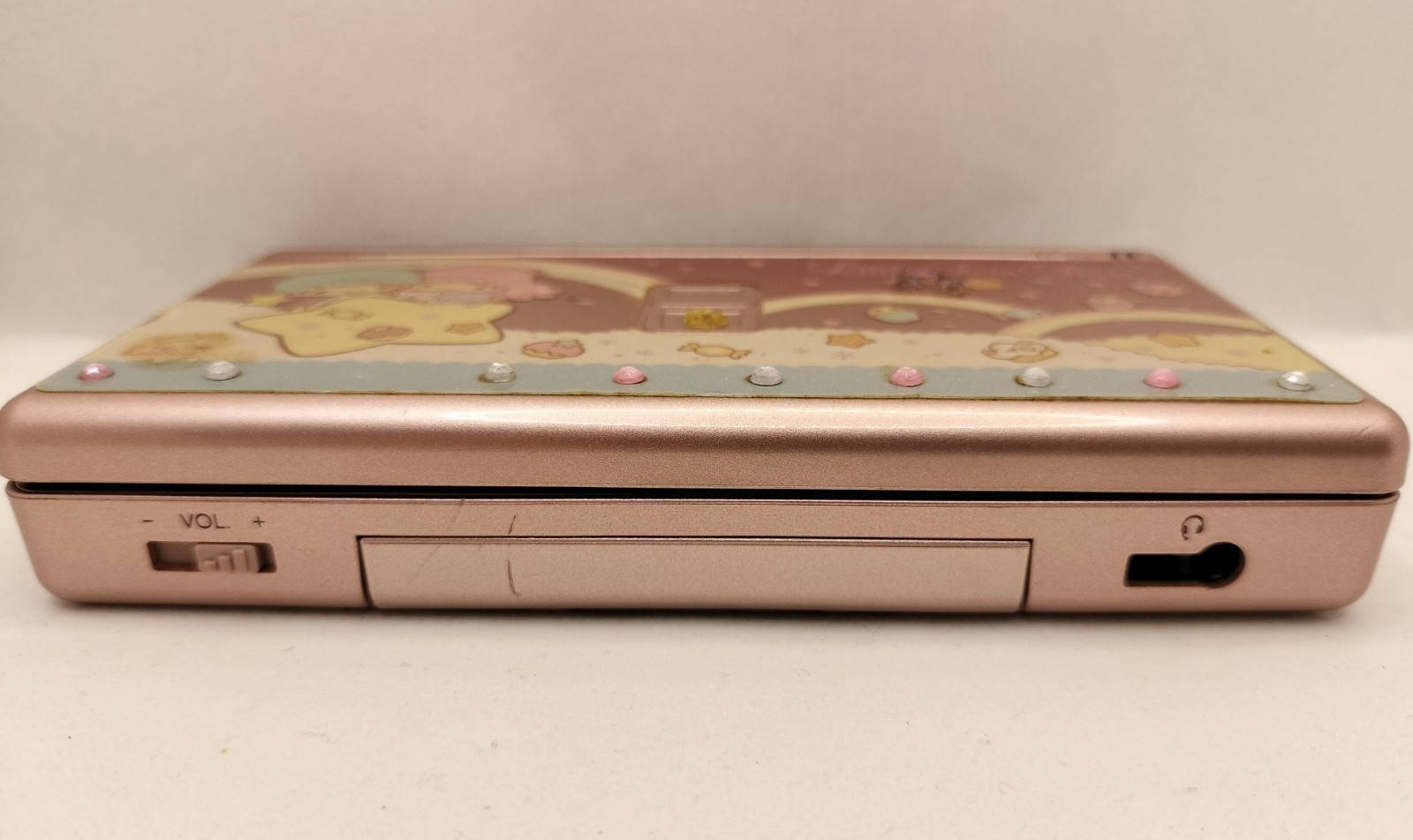Nintendo DS Lite Metallic Rose Console Cute Sanrio Little Twin Stars Deco Japan