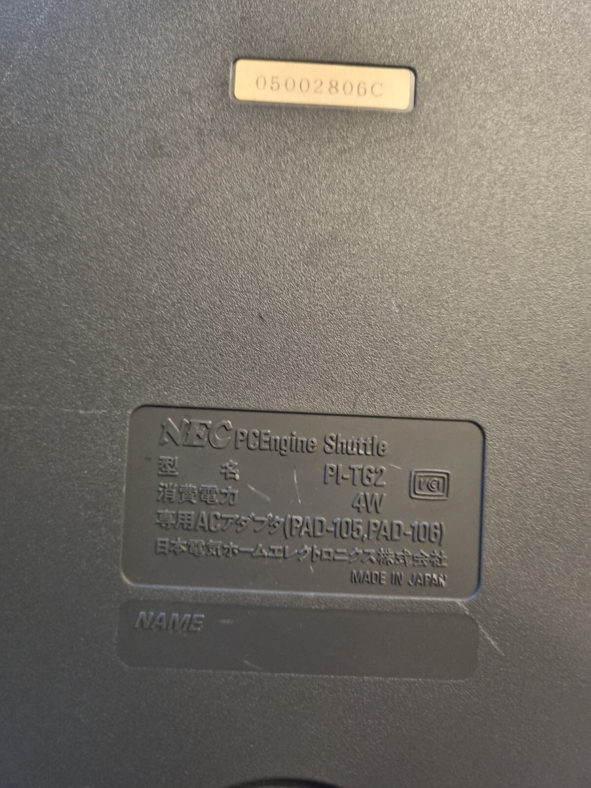 NEC PC Engine Shuttle PI-TG2 Console System with Controller Tested