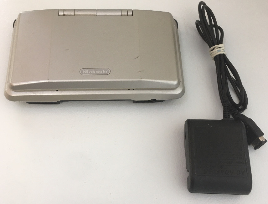 Nintendo DS Original NTR-001 Console w/ Charger – Titanium Silver – Tested Works