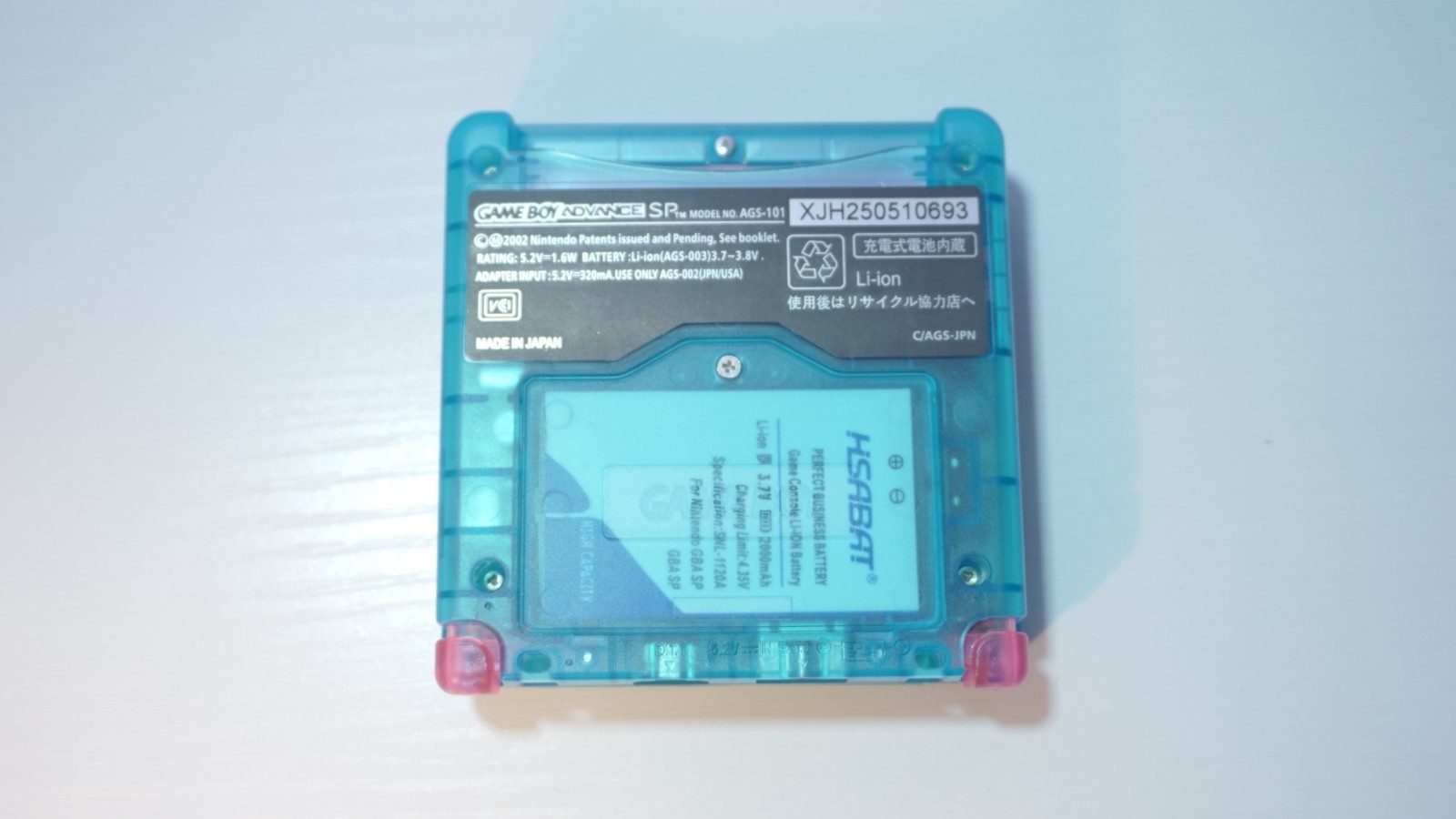 Blue & Pink Kirby Nintendo Game Boy Advance SP GBA SP System with v5 IPS Screen