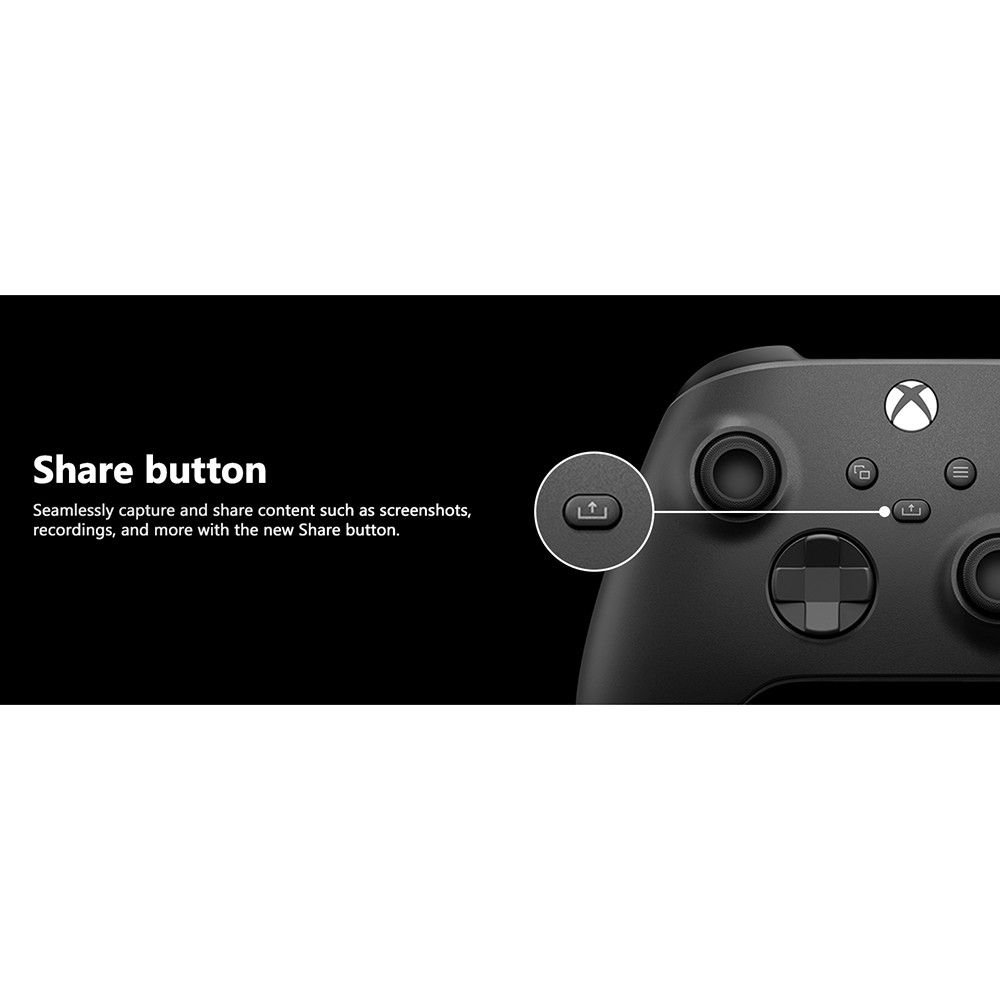 Microsoft Xbox Wireless Gaming Controller (2025) with USB-C Cable, Carbon Black