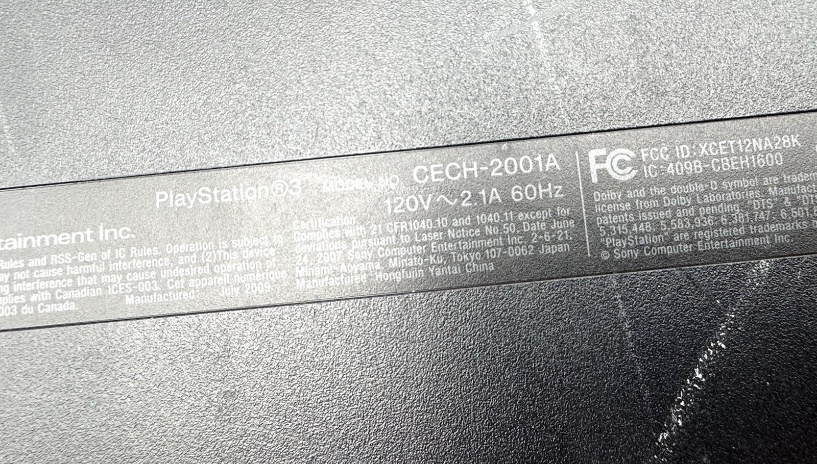 Sony PlayStation 3 PS3 Slim Console CECH-2001A 120GB – TESTED WORKS *READ*