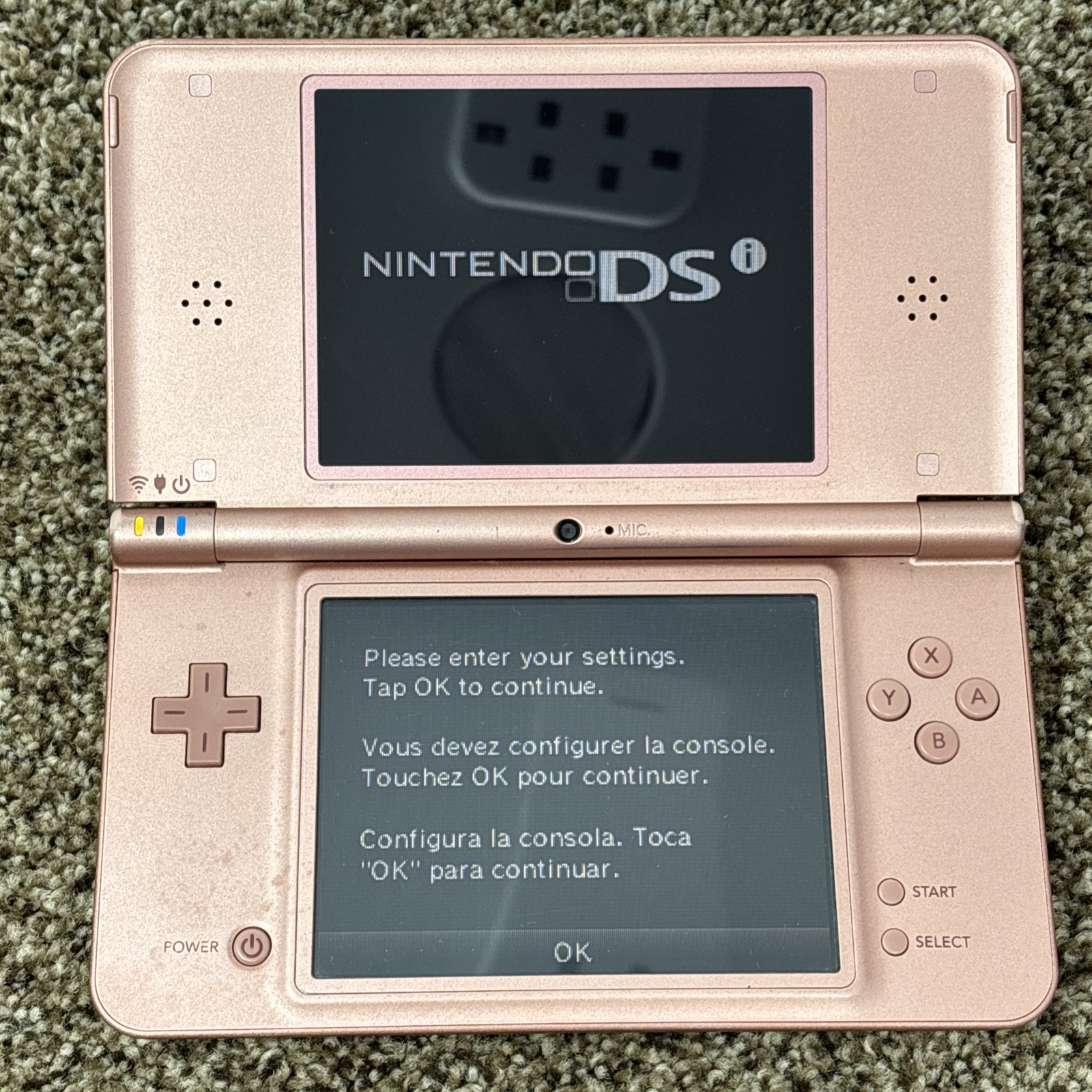Nintendo DSi XL Handheld System Pink Tested No Charger
