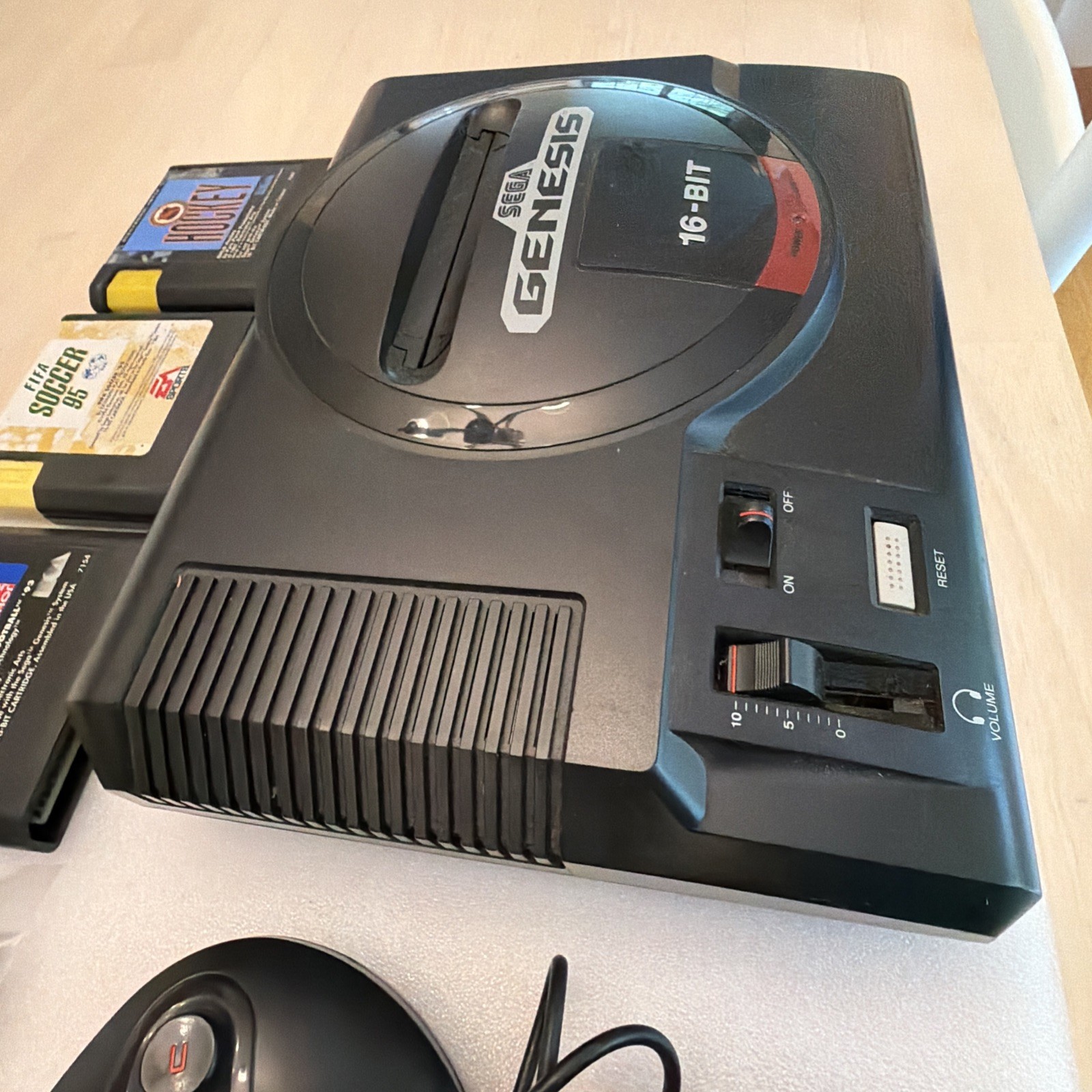 Sega Genesis Model 1 MK-1601 Console 16-bit W/ Controller Working + 5 Games