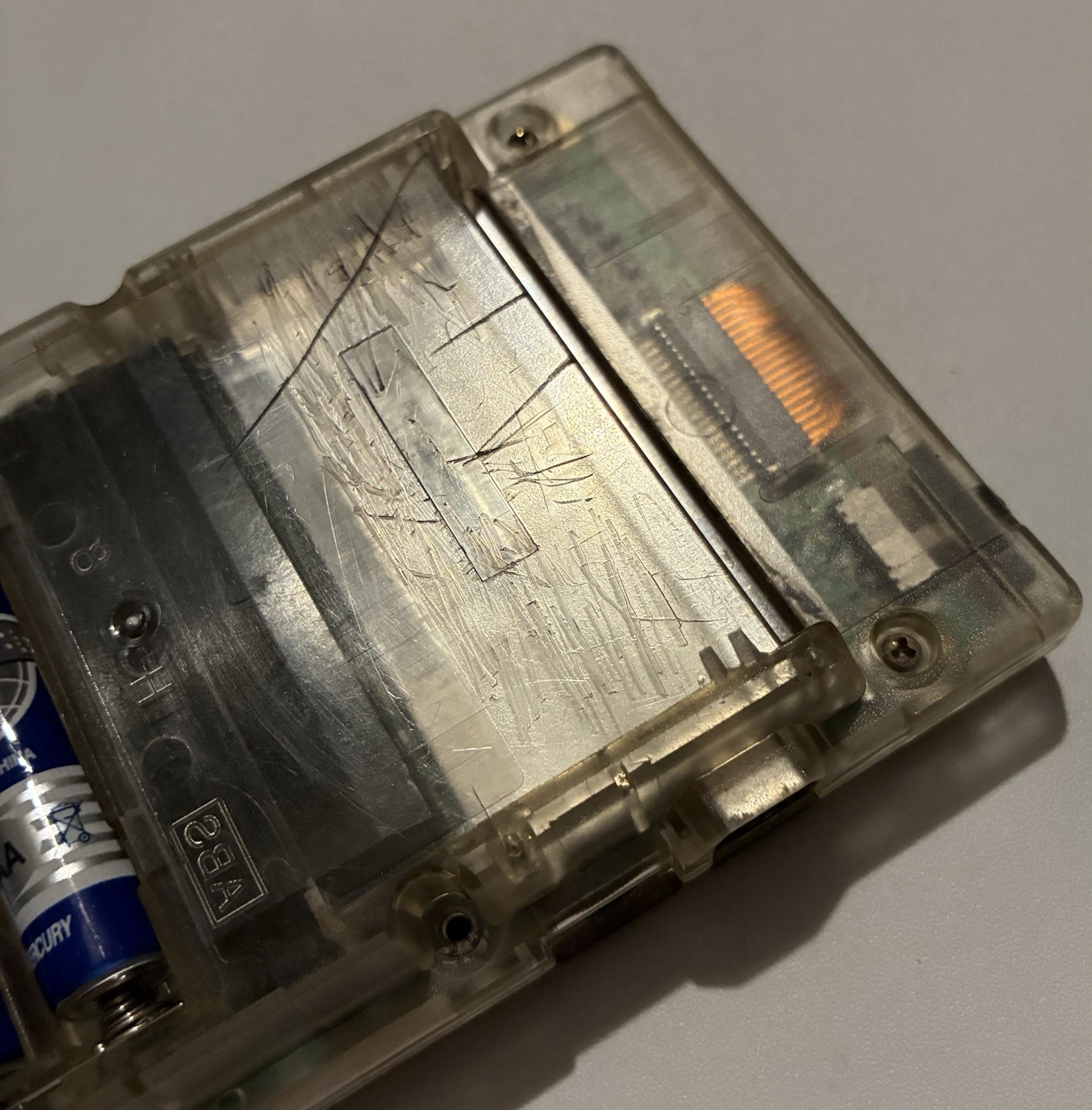Nintendo Gameboy Pocket Transparent Clear MGB-001 Tested and Working