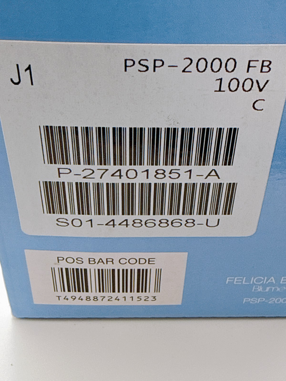 Sony PSP-2000 Console Blume Felicia Blue in Box Region free – Excellent+
