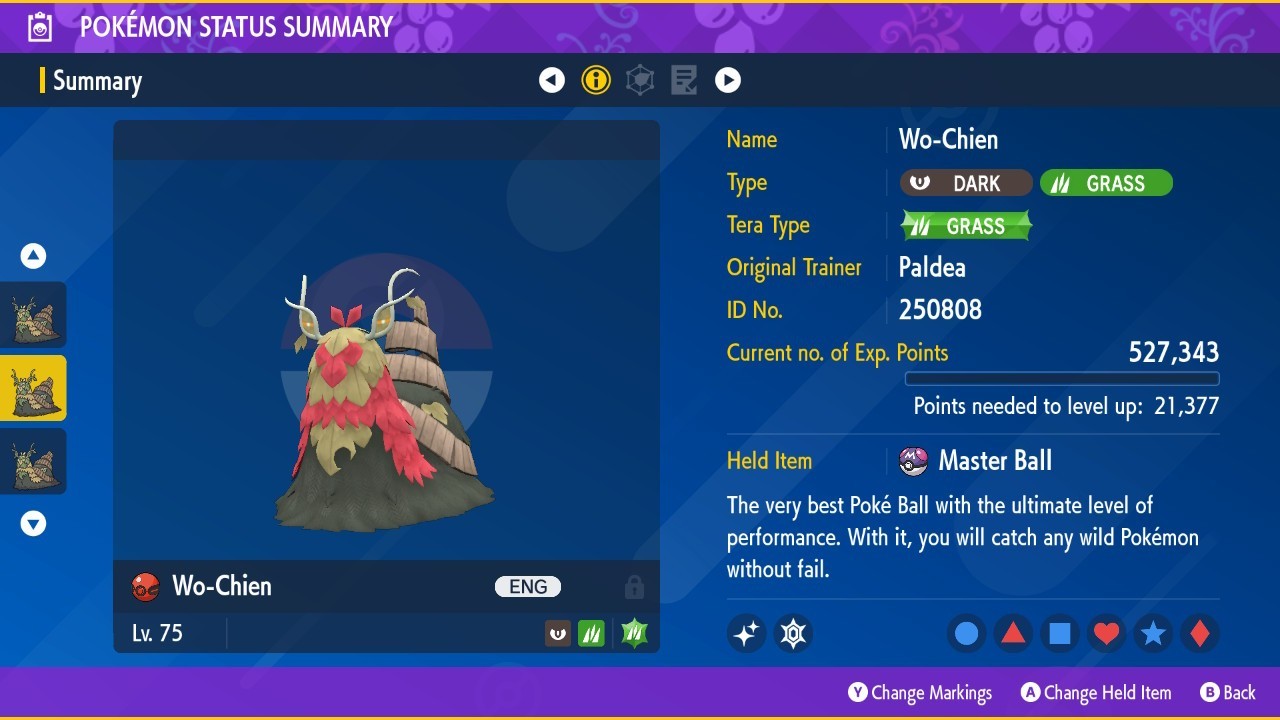 Pokemon Scarlet and Violet ⚡ Wo-Chien Shiny Event ⚡Best status Home