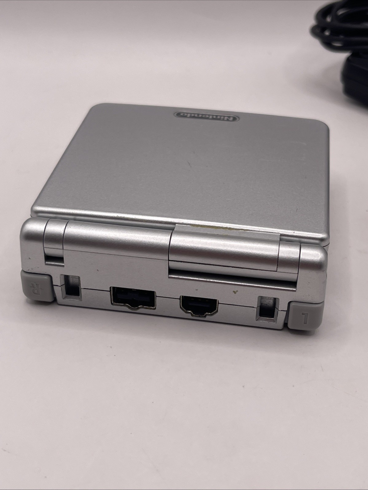 Nintendo Game Boy Advance SP Platinum Silver AGS 001 Working + Charger OEM Accep