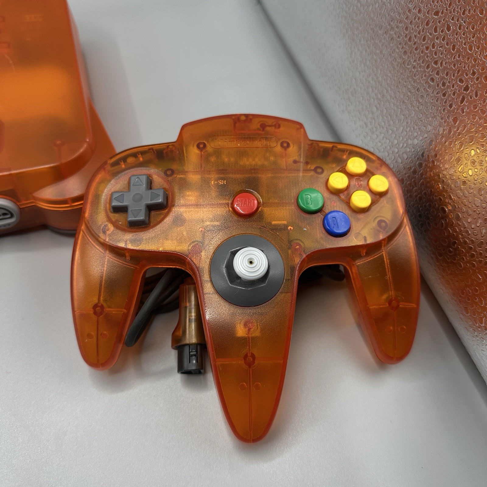 USA Nintendo 64 N64 Fire Orange Funtastic Console w/ OEM Controller -TESTED