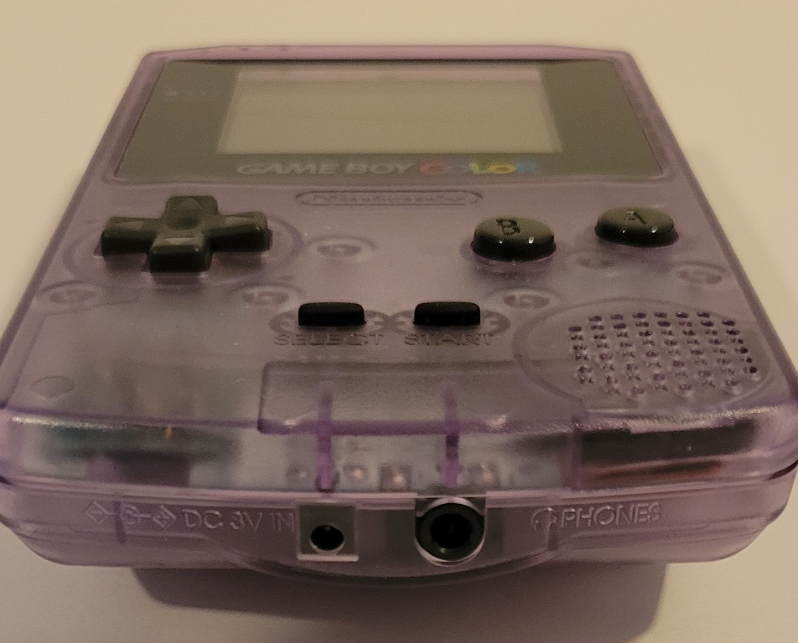 Nintendo Game Boy Color Console Atomic Purple CGB-001- Tested Working- Low Sound