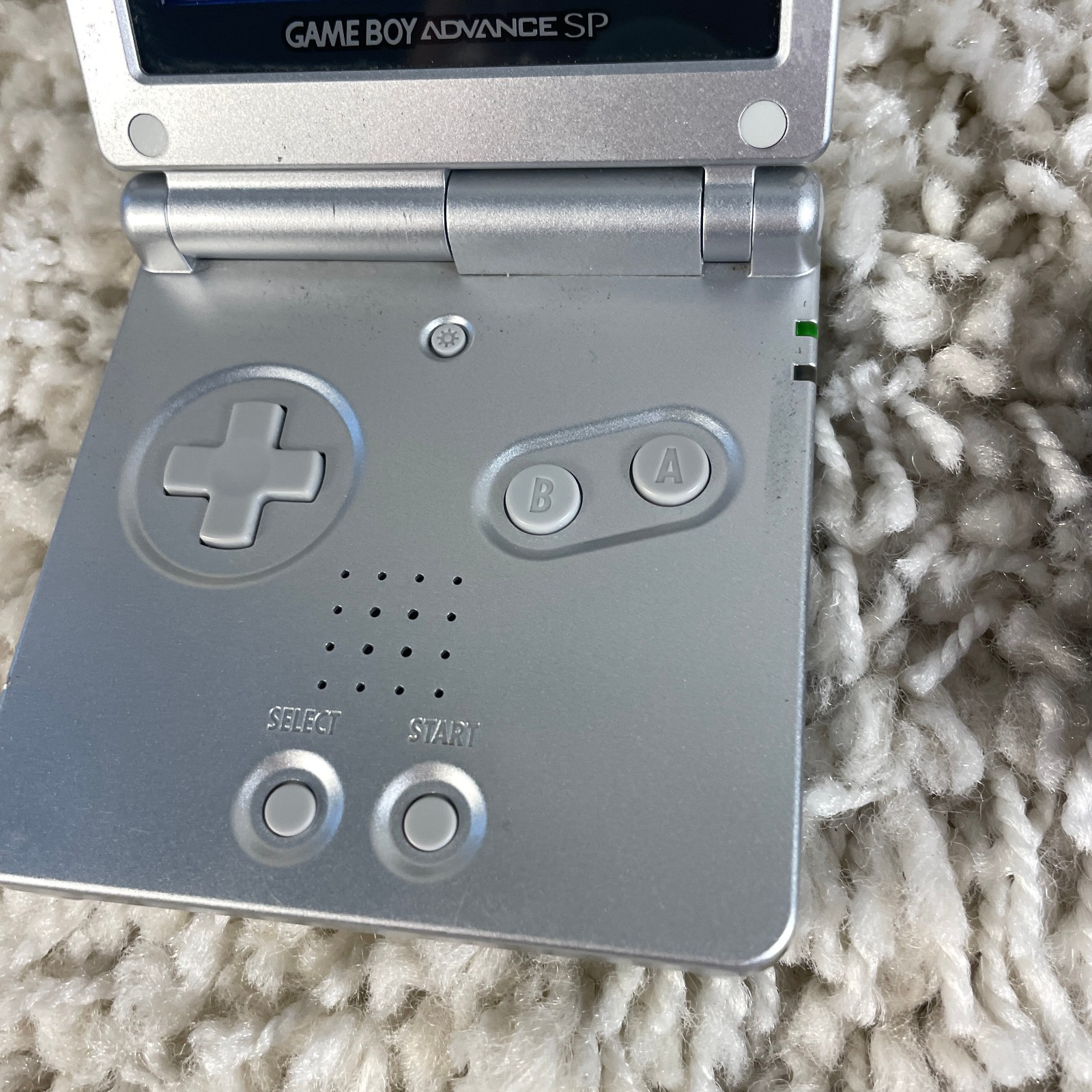 Nintendo Gameboy Advance GBA SP Platinum Silver Handheld Console System AGS-001