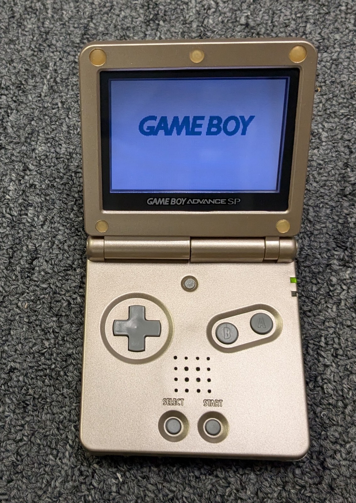 Nintendo Game Boy Advance SP Gold Handheld System, Restored!!