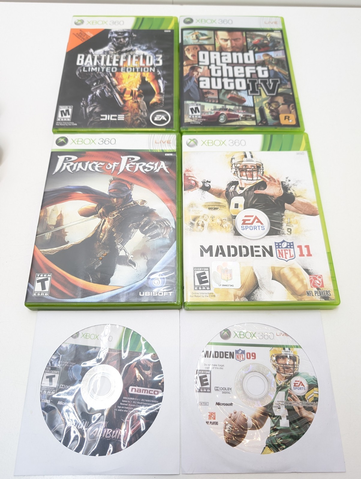 Xbox 360 Elite 20GB White Xenon Console Bundle Tested & Working Clean