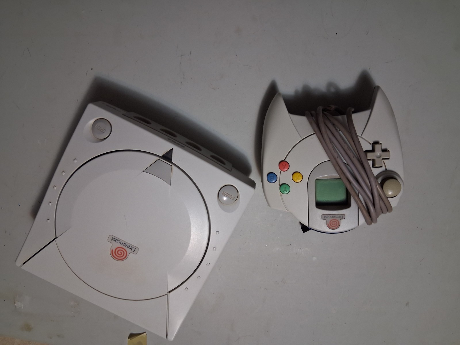 Vintage Sega Dreamcast HKT-3020 w/ Controller Memory Cards Tested for Power