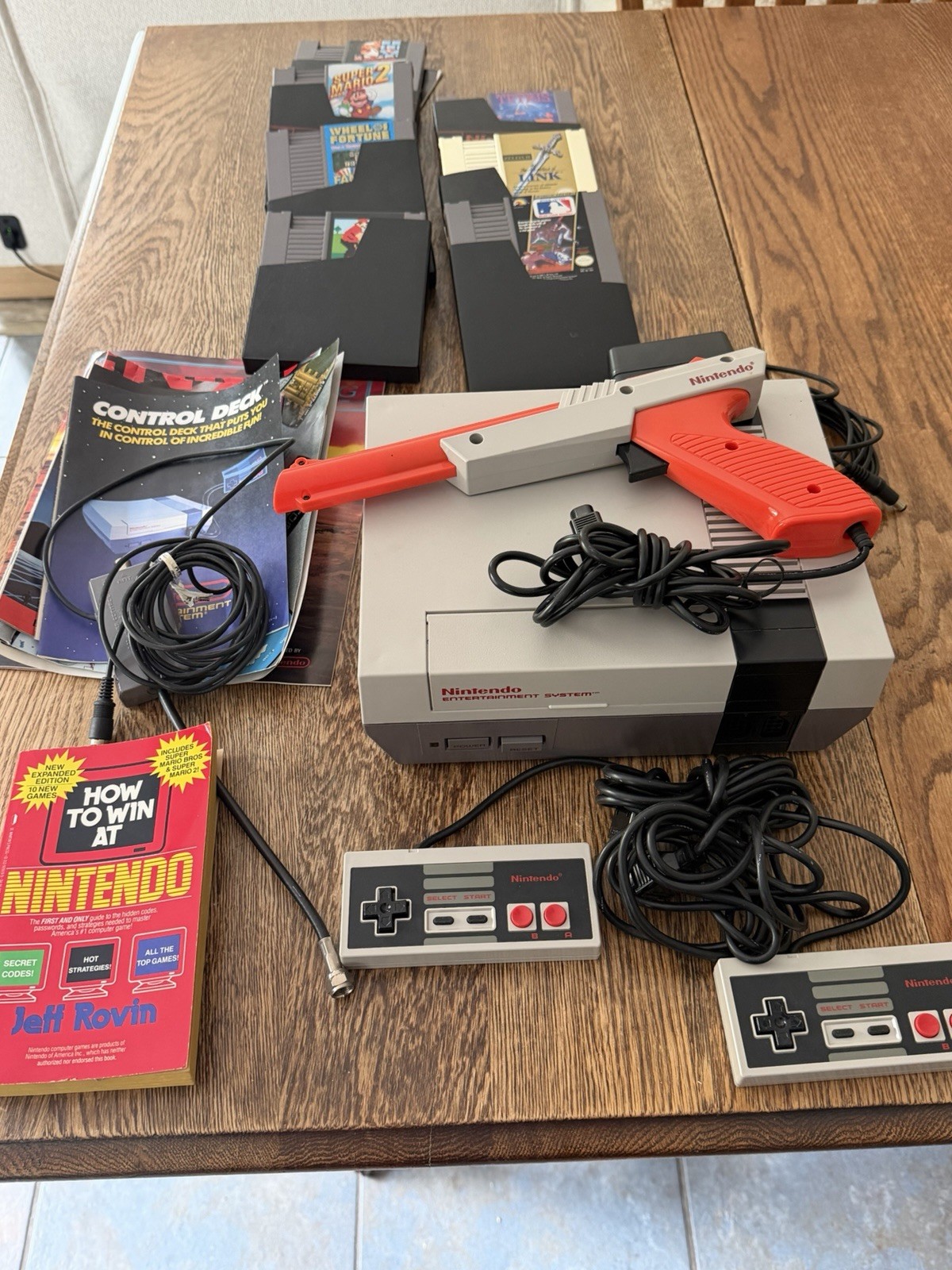 Nintendo NES Action Set Home Console – White/Gray with 7 games, zapper and more