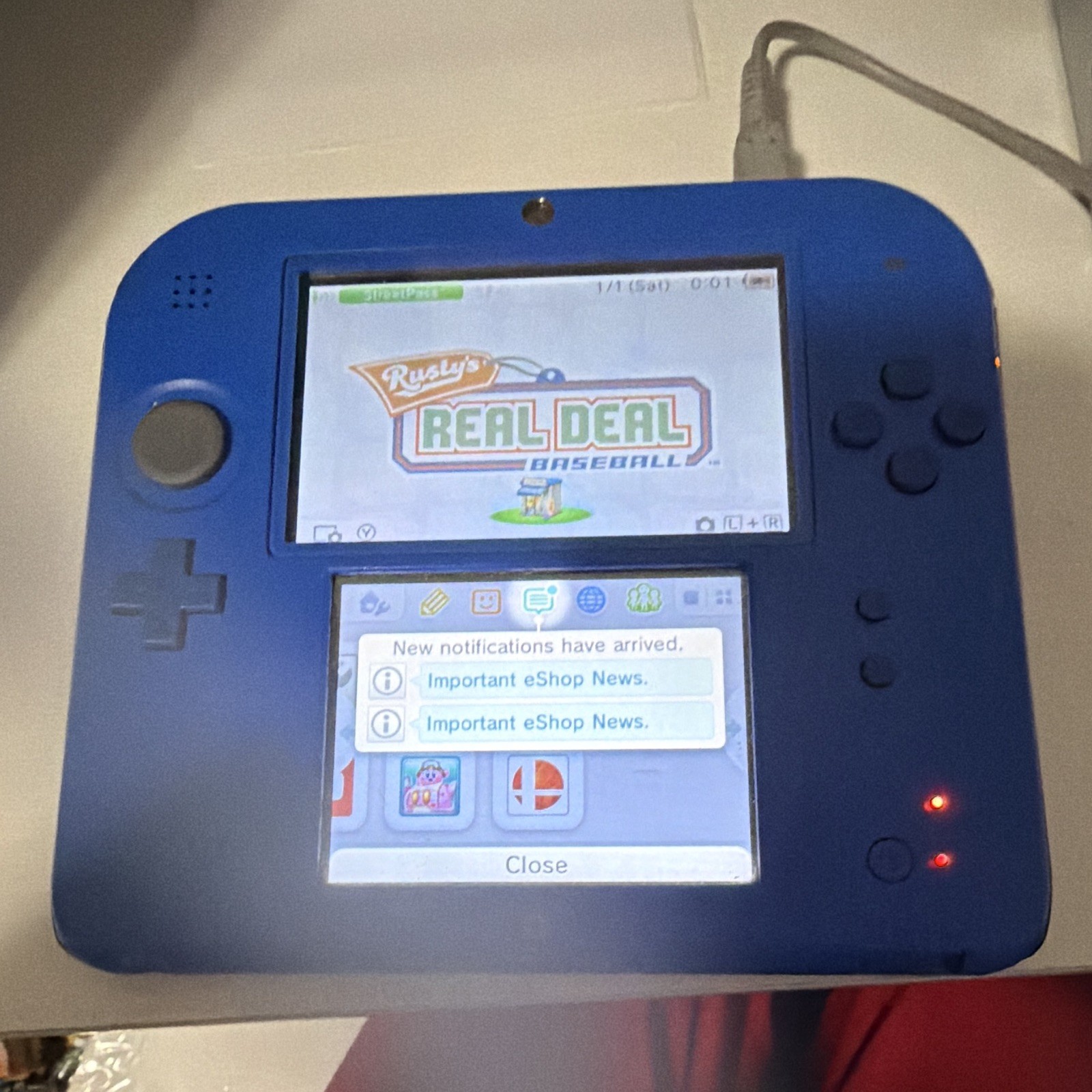 Nintendo 2DS Blue Handheld System, Wi-Fi, 4GB, Region Free (FTR-001)