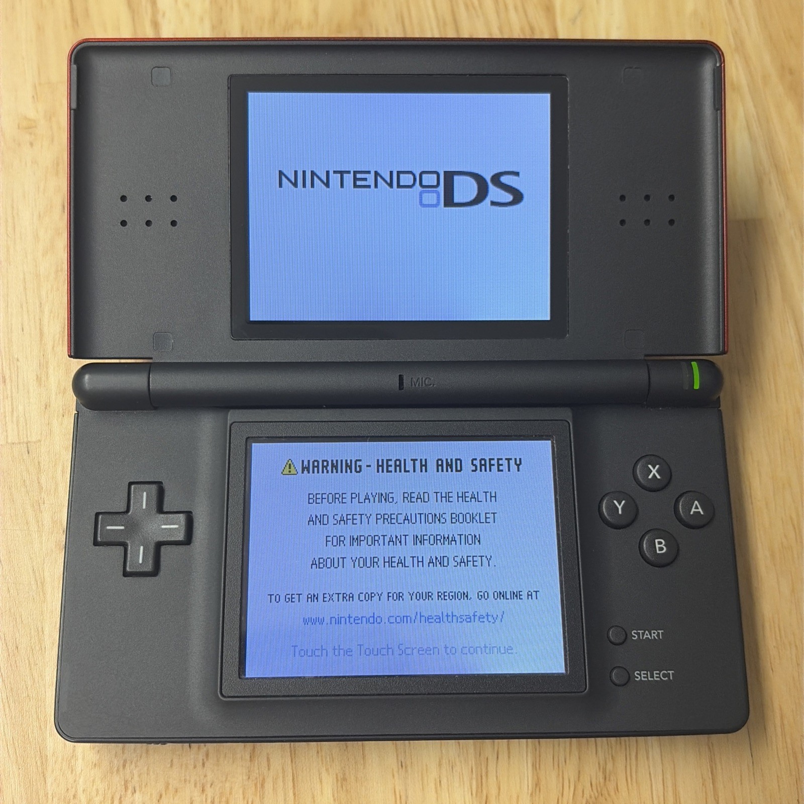 Nintendo DS Lite Crimson Handheld System Bundle Red/Black Charger 15 Games