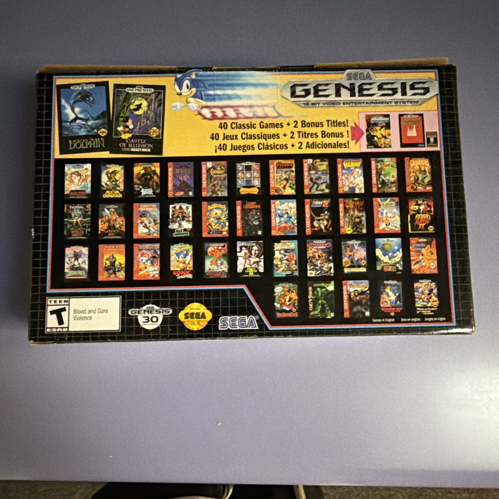 SEGA GENESIS Mini By SEGA Console 40 GAMES 30 Years Anniversary 2019 Edition New