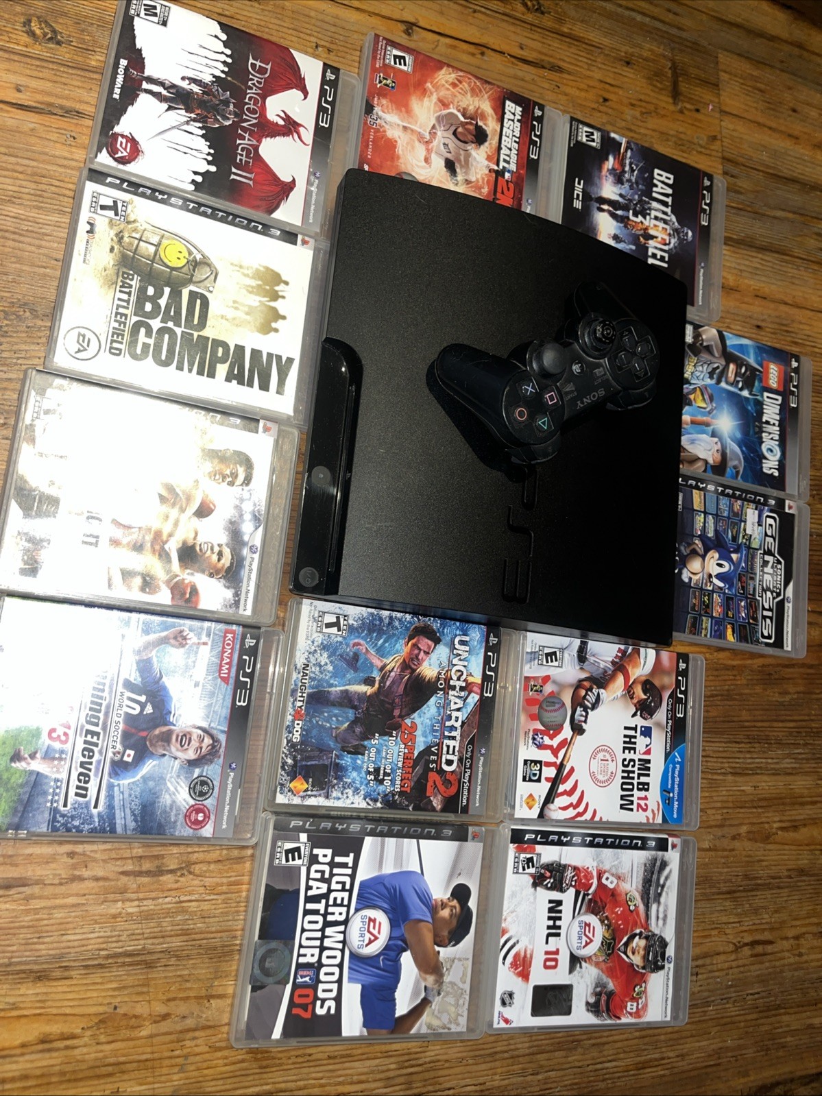 Sony PlayStation 3 Slim PS3 Bundle 12 Games & 1 Controller