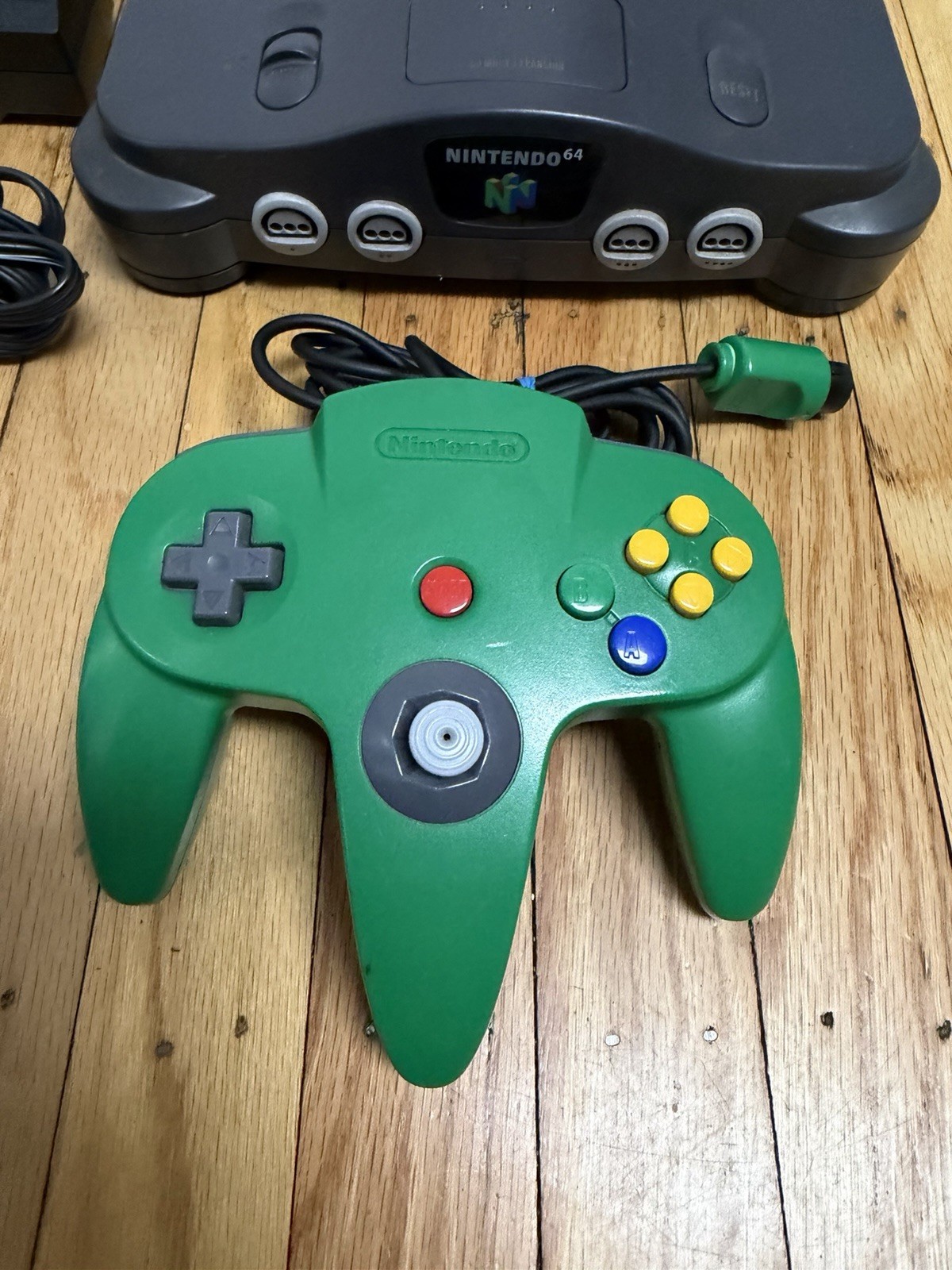 Vtg Nintendo 64 N64 System Console w/ Controller Power AV Jumper Pak WORKS