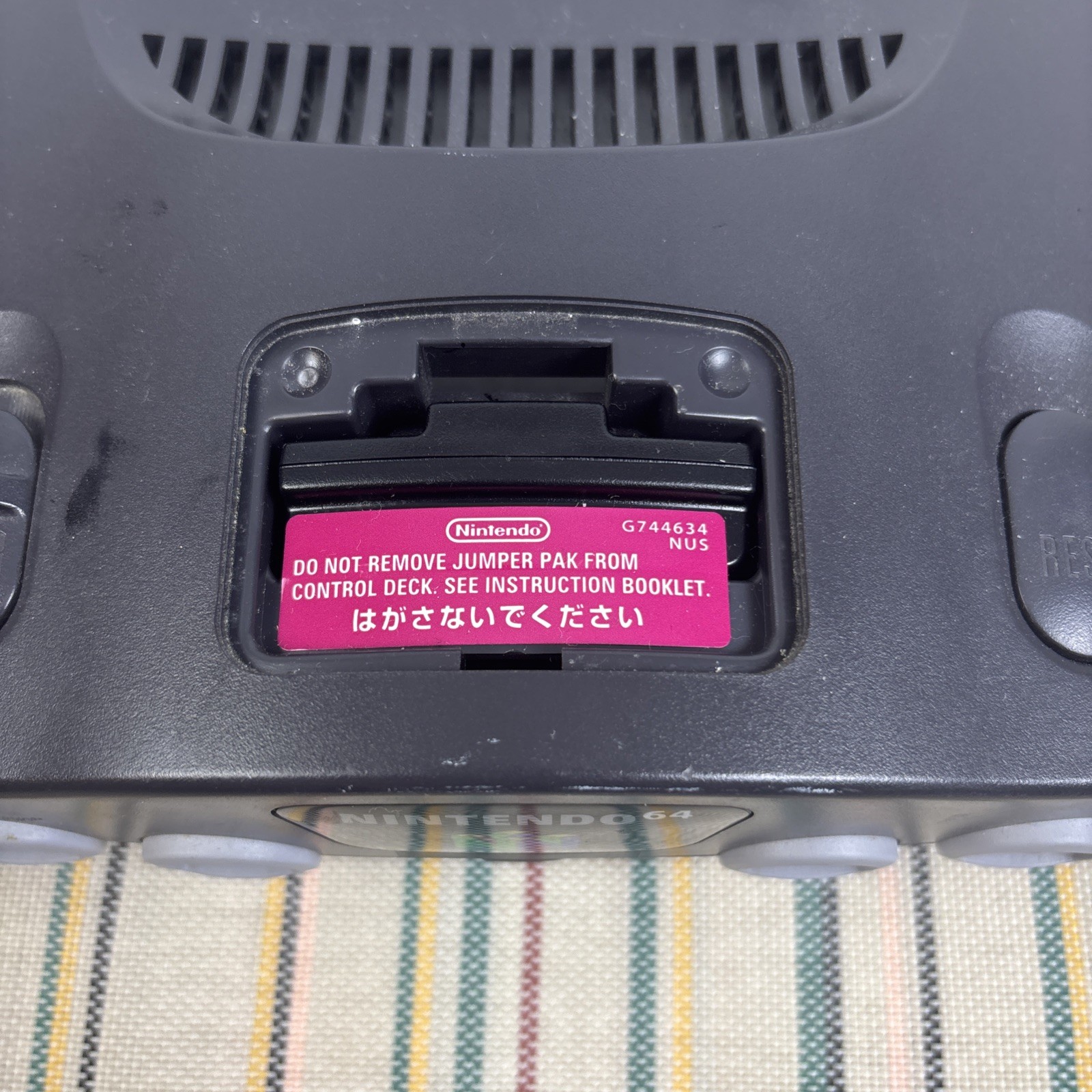 Nintendo 64 N64 Home Console ONLY Dark Gray Tested Works NUS-001 (USA)