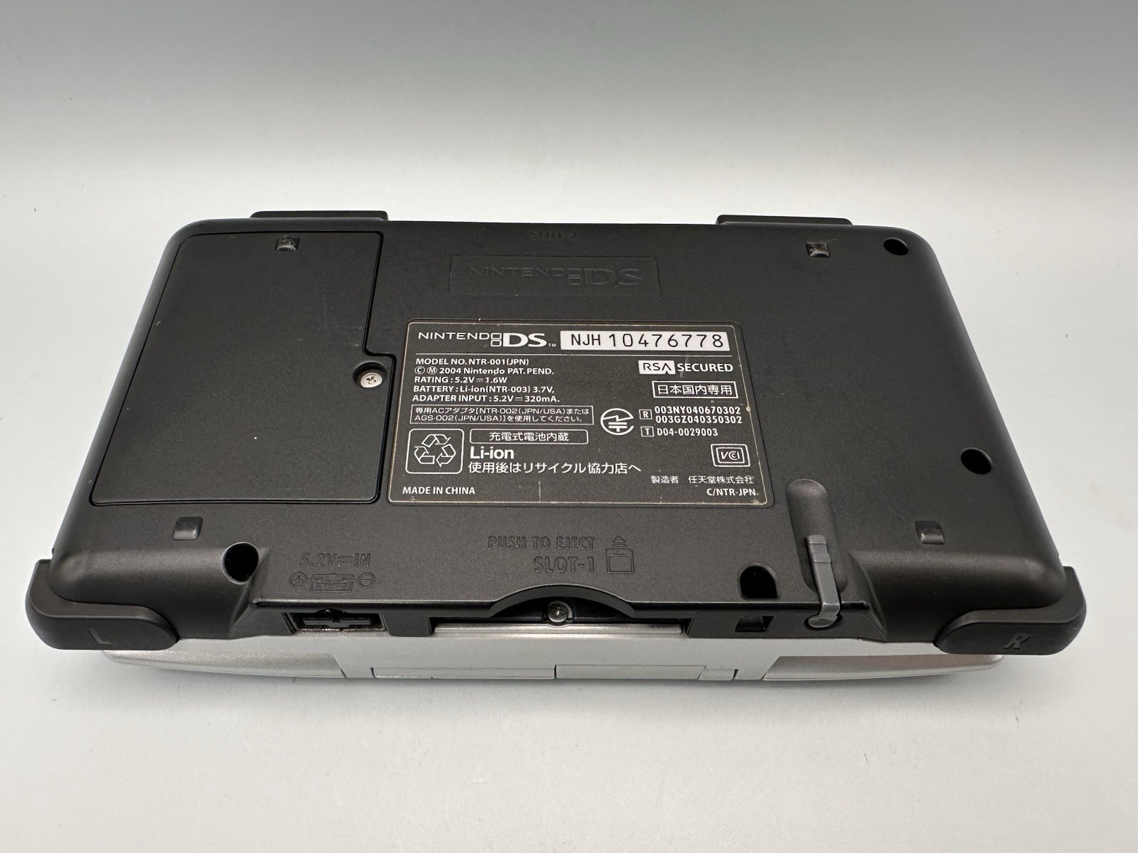 Nintendo DS Original Console NTR-001 Titanium Silver w/ charger – Working (READ)