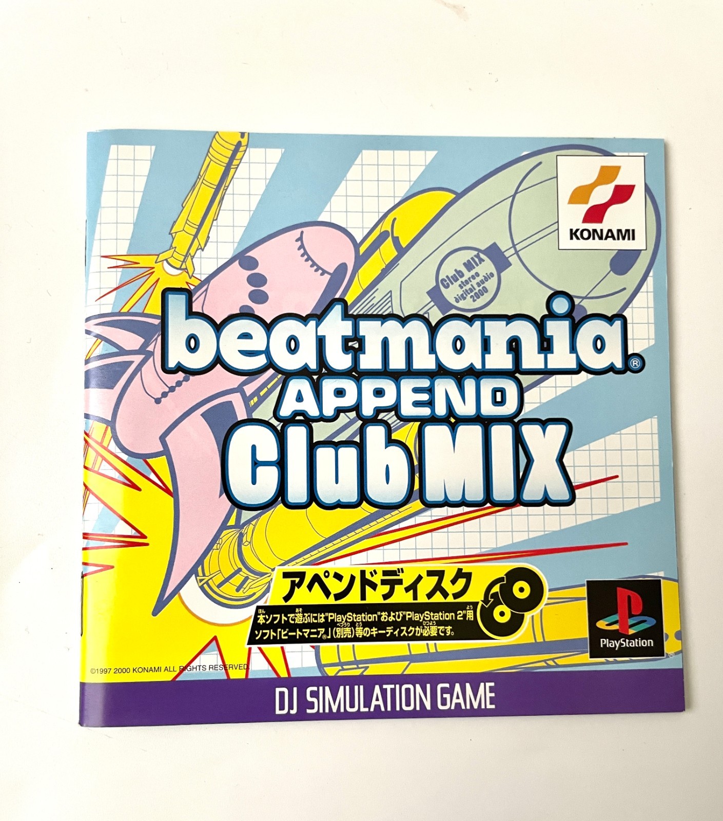 Konami beatmania DJ Station Pro Controller for PS1 Boxed with 2 Rhythm Games