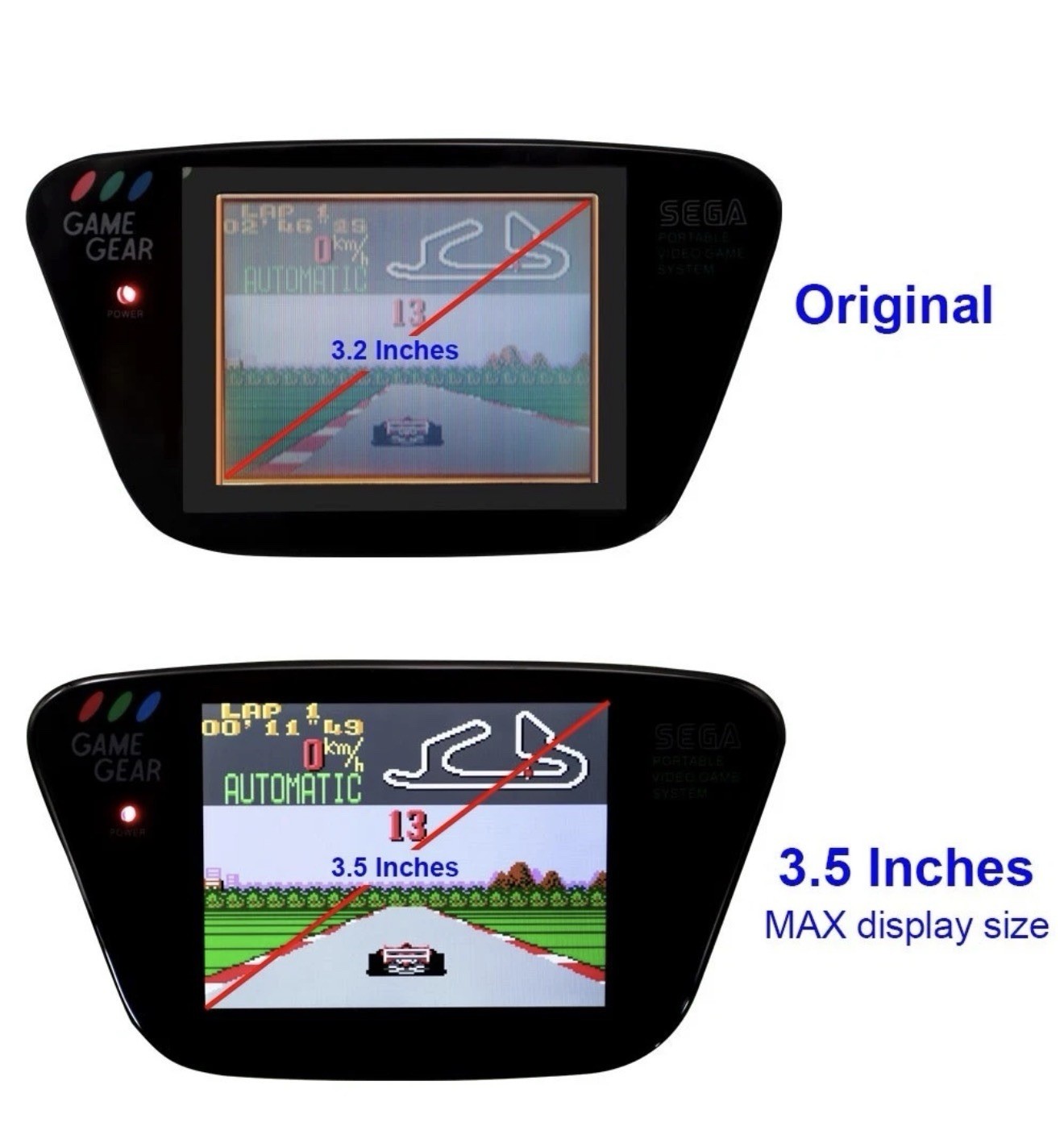 🔥Sega Gamegear Recapped/Reshell 3.5 IPS LCD kit IPS Laminated LCD screen 🔥