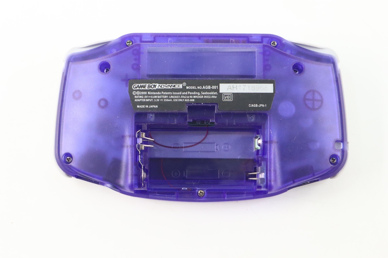 Nintendo Game Boy Advance IPS V5 Screen Upgrade Transparent Atomic Purple