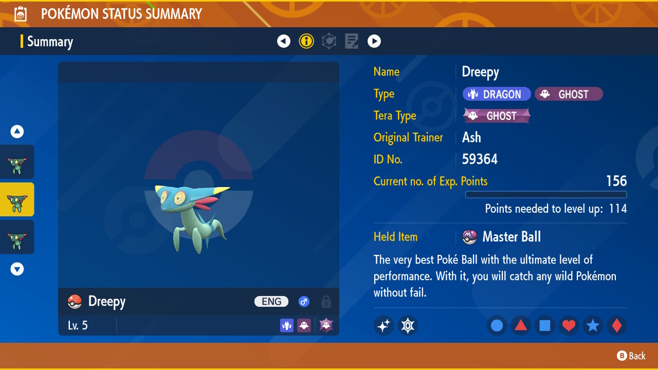 Pokemon Scarlet & Violet Dreepy 6IV 🌟Shiny🌟 & Non Shiny Best Stats Home