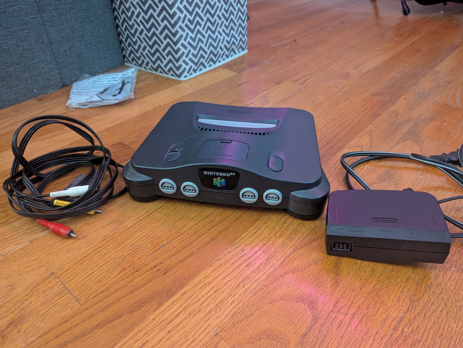 Nintendo 64 System – Charcoal Gray – Includes Power and Video Cables, Jumper Pak