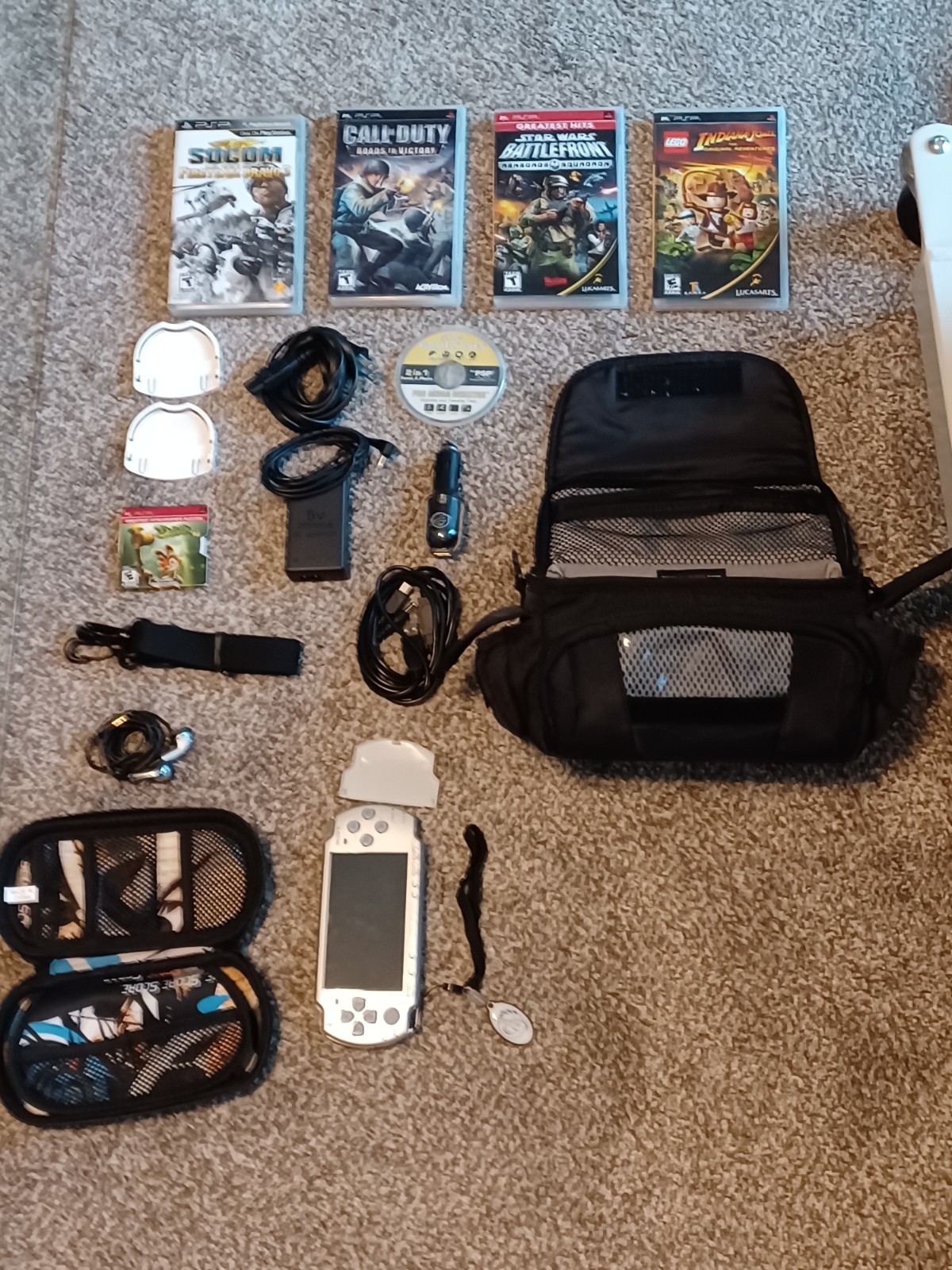 Sony PSP 2000 (Silver) Console Bundle – No Battery