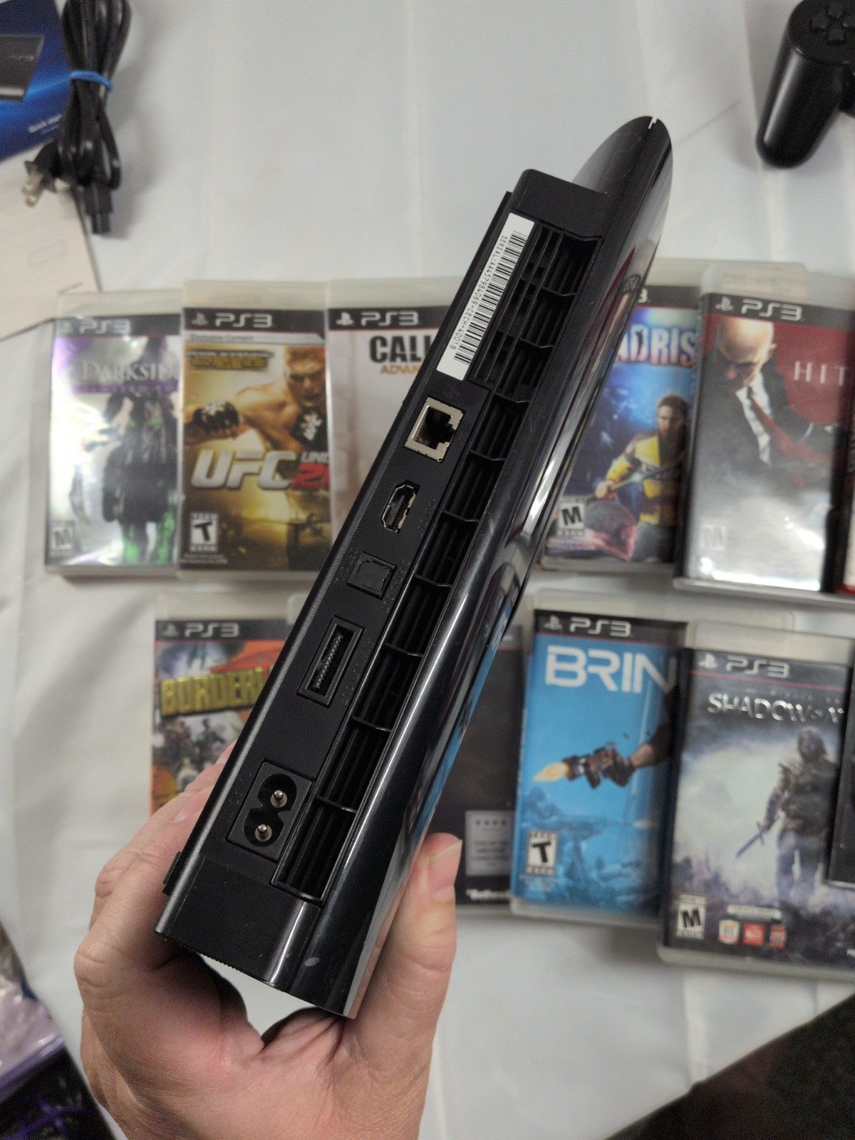 Sony PlayStation 3 250GB PS3 Super Slim CECH-4001B Black Tested 11 Games Bundle