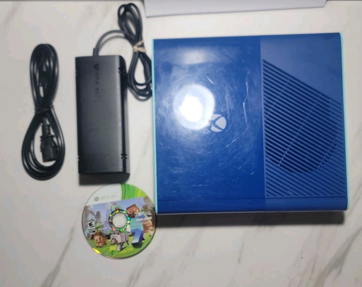 Microsoft Xbox 360 E Blue & Green Special Edition Console Model 1538 500GB