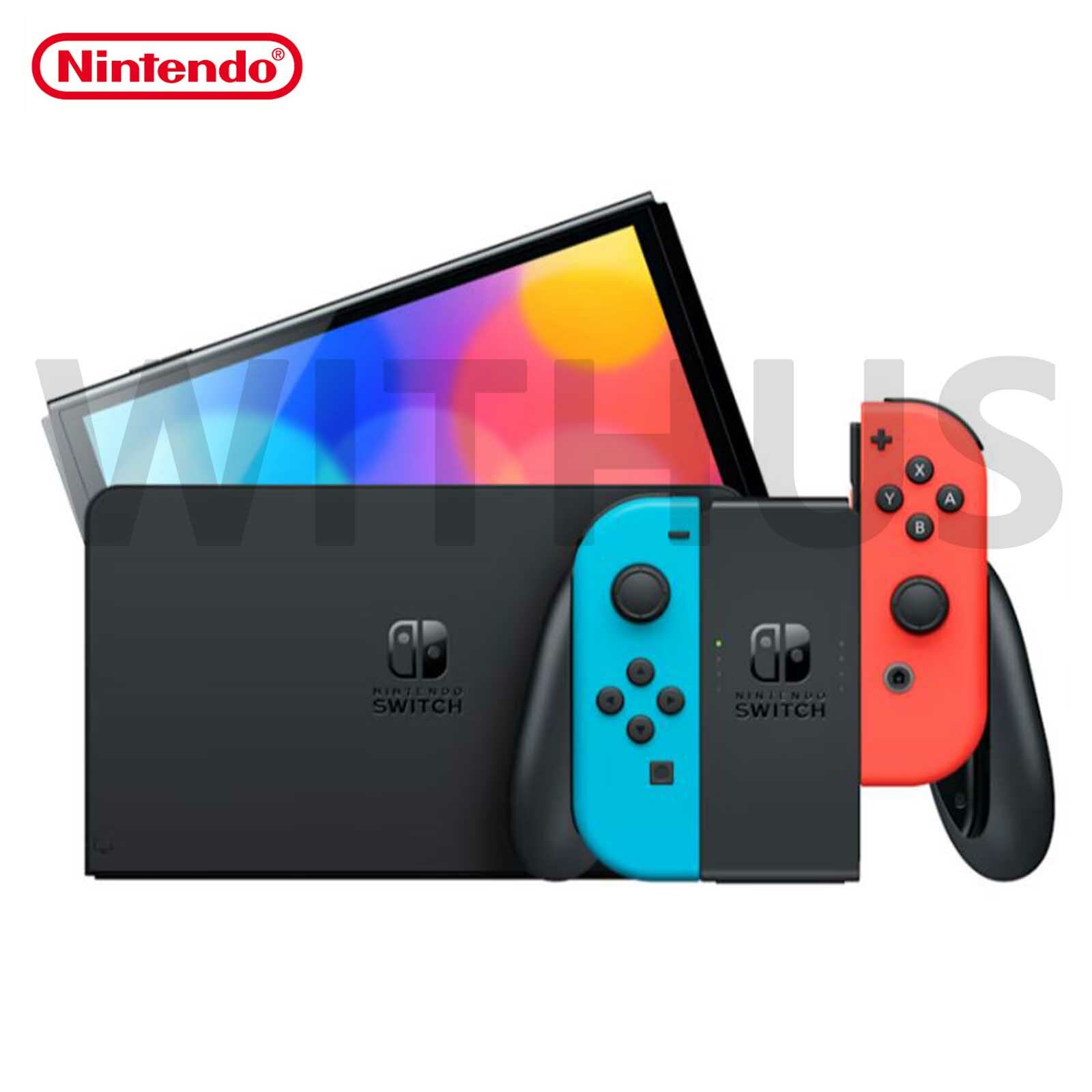 Nintendo Switch OLED Model HEG-001 Handheld Console – 64GB – Neon Blue/Neon Red