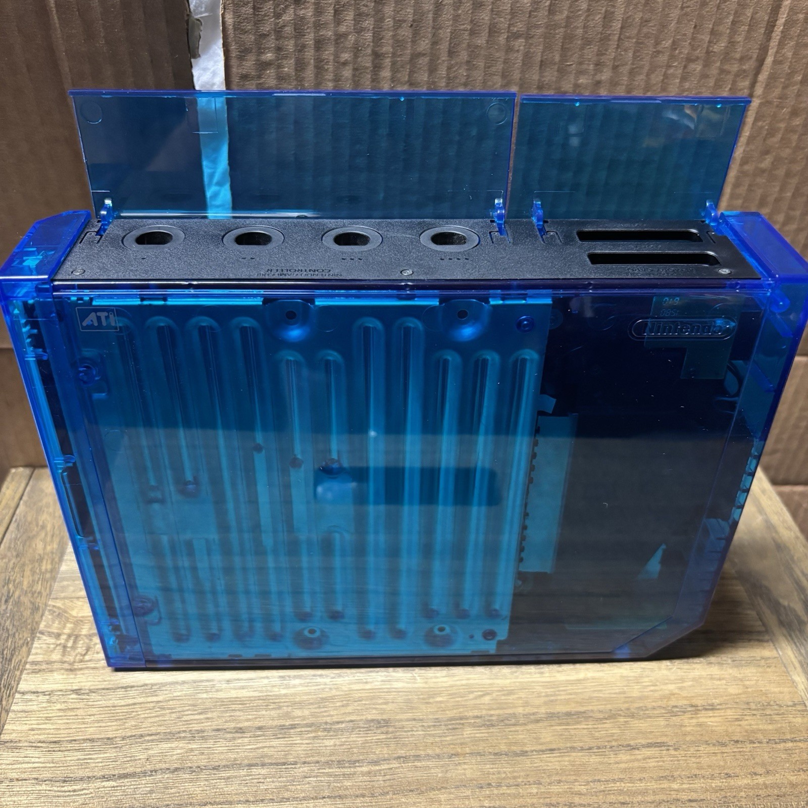 Custom Transparent (Clear) Blue Nintendo Wii – GameCube Compatible -Console Only