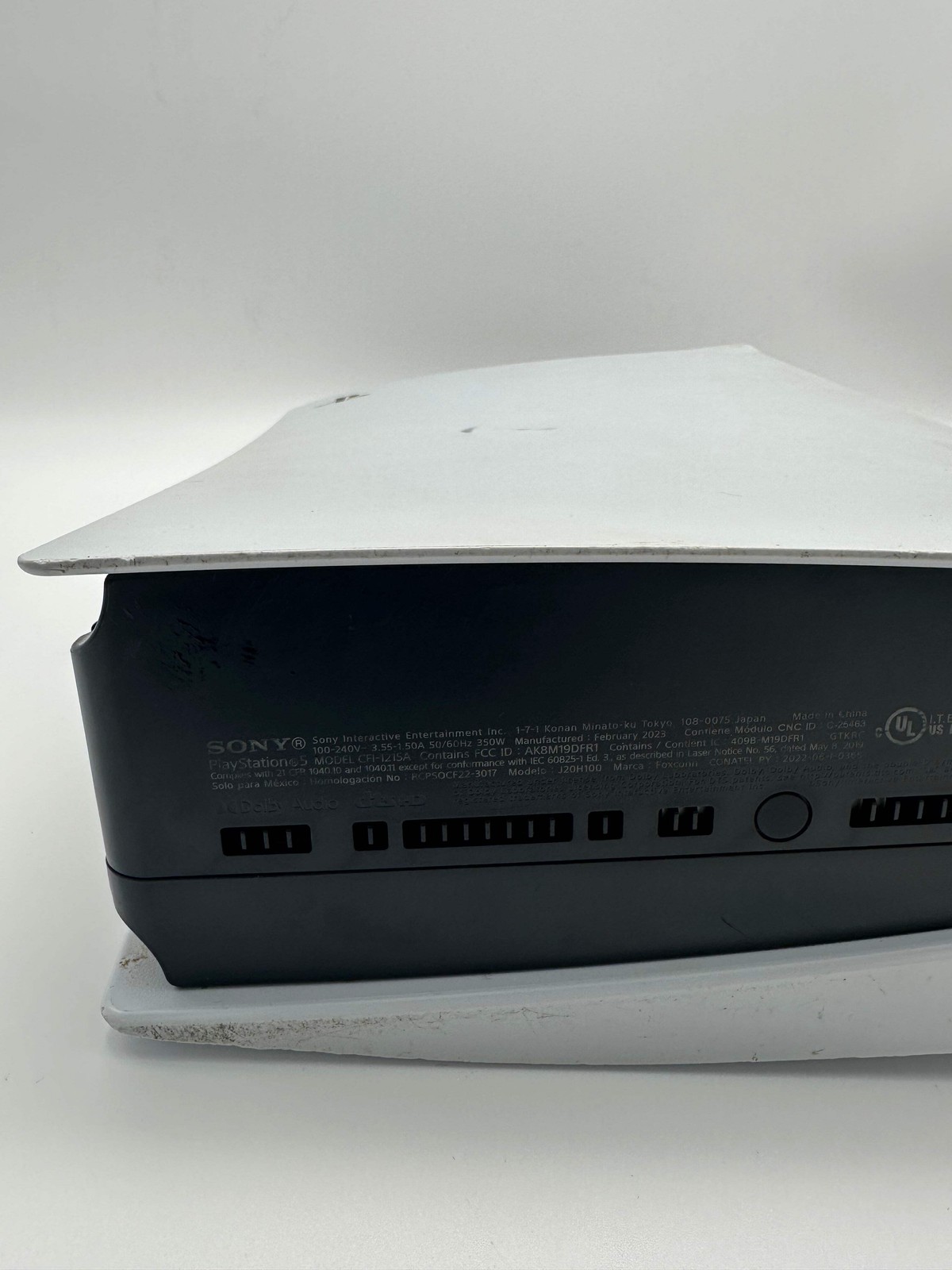 Sony PlayStation 5 Disc Edition CFI-1215A White Broken for Parts DOES NOT POWER