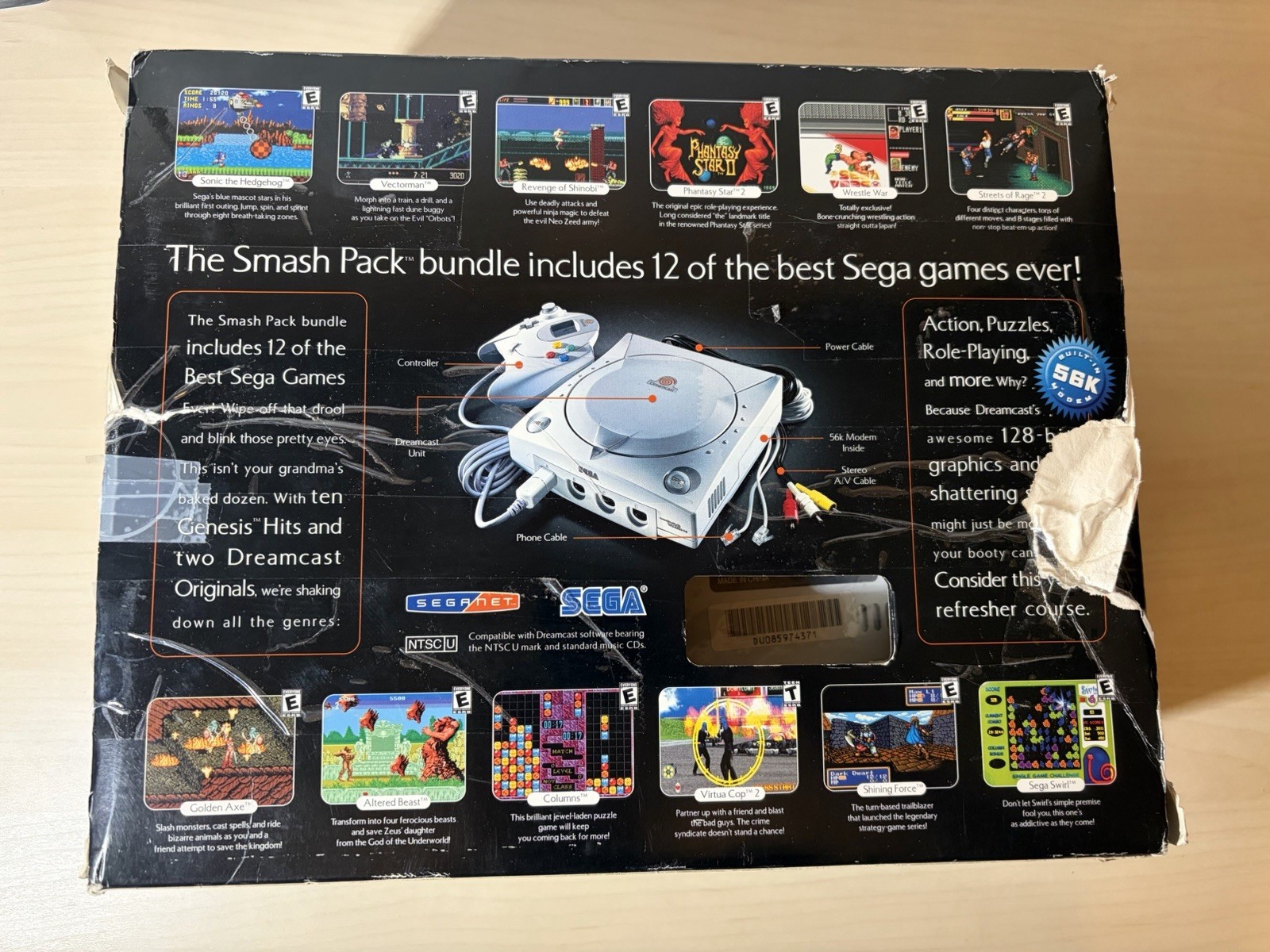 Sega Dreamcast Smash Pack Set White Game Console Complete In Box Mint