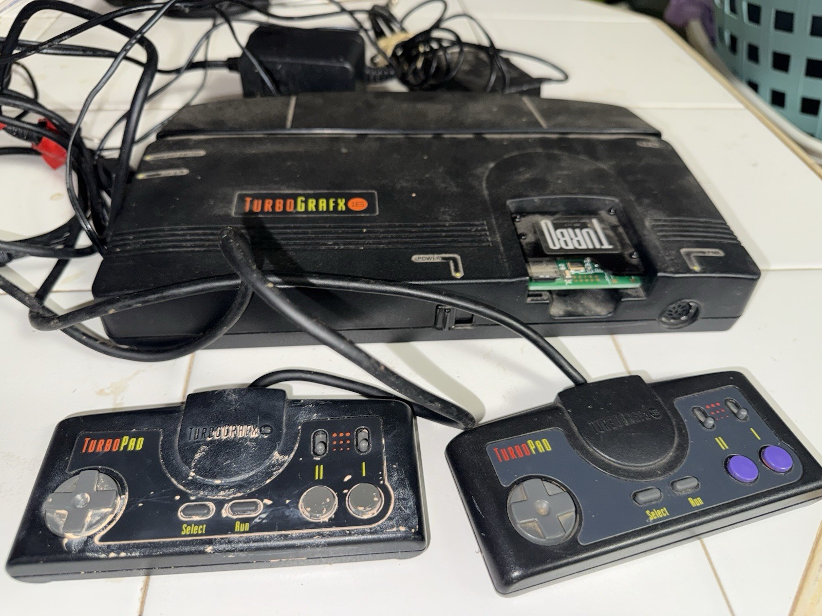 NEC TURBOGRAFX-16 Console Bundle w/ Turbo Everdrive 2 Controllers Hookups Works