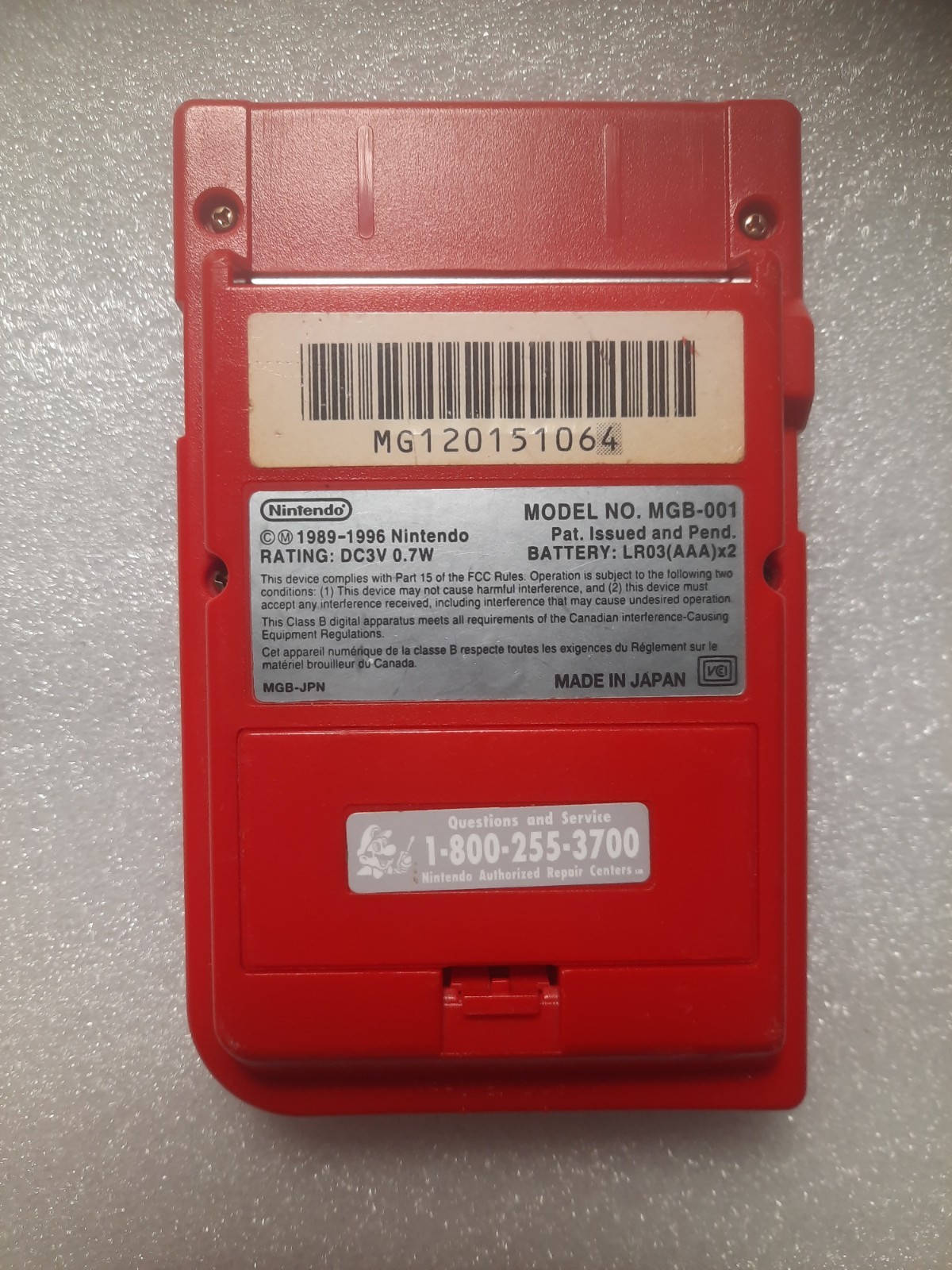 Nintendo Game Boy Pocket – Red