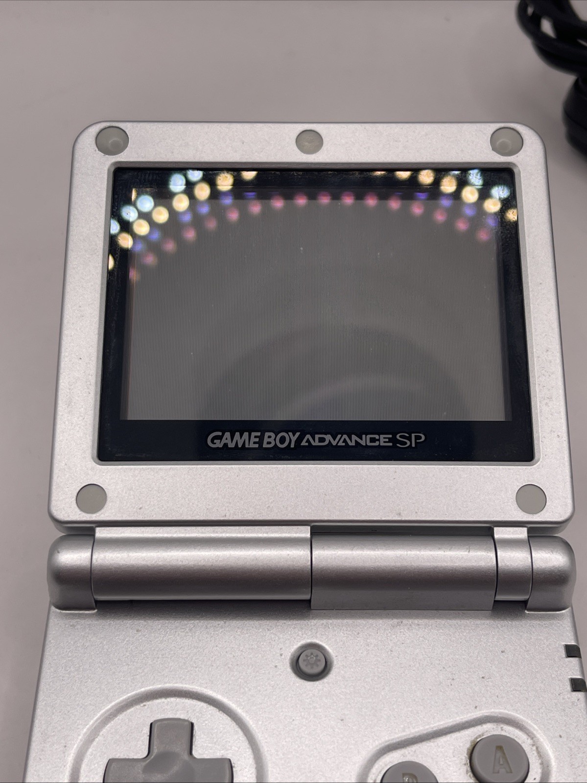 Nintendo Game Boy Advance SP Platinum Silver AGS 001 Working + Charger OEM Accep