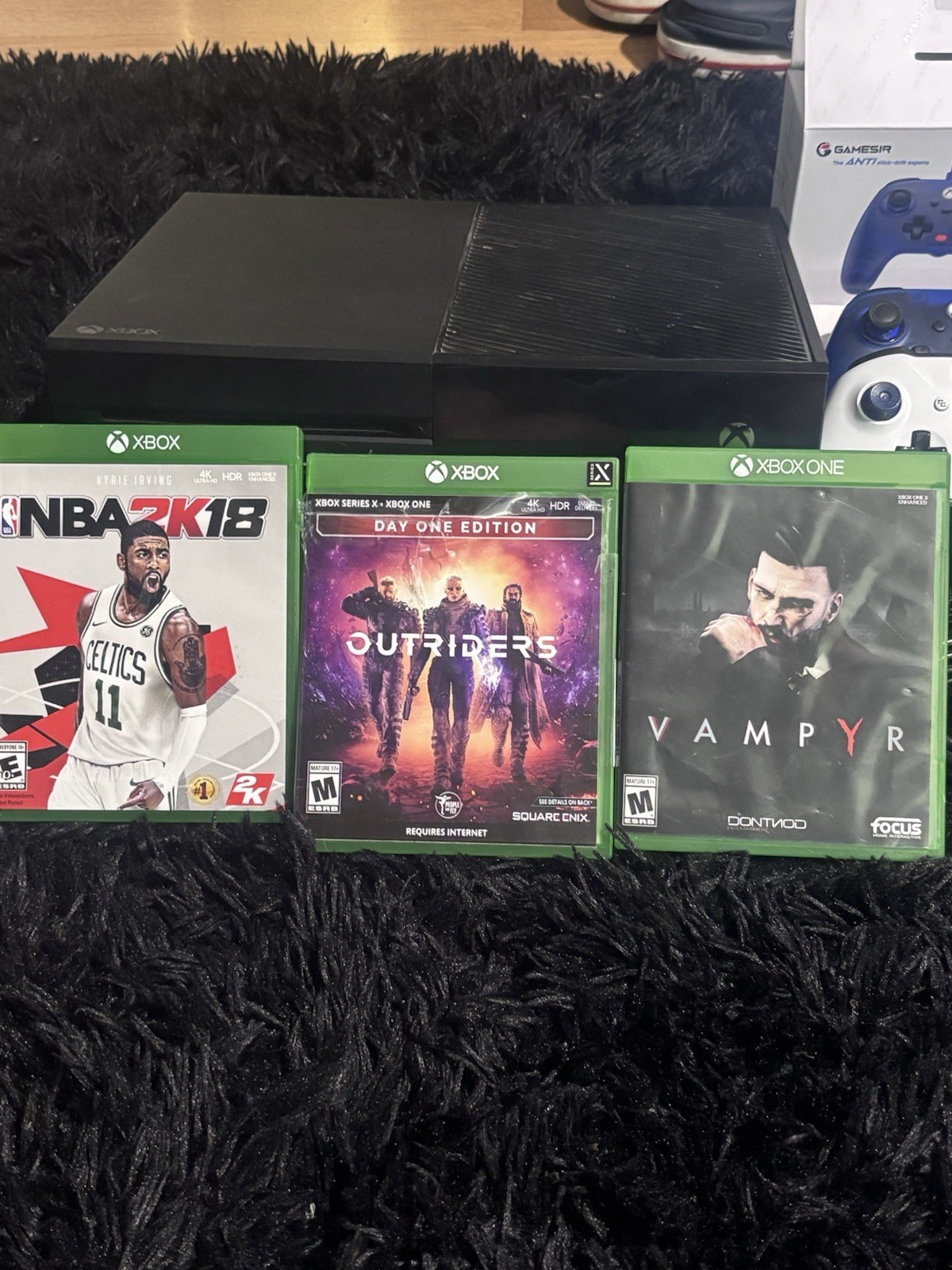 Xbox One Console Bundle – Tested & Working – Gamesir Controller + Games + Cords