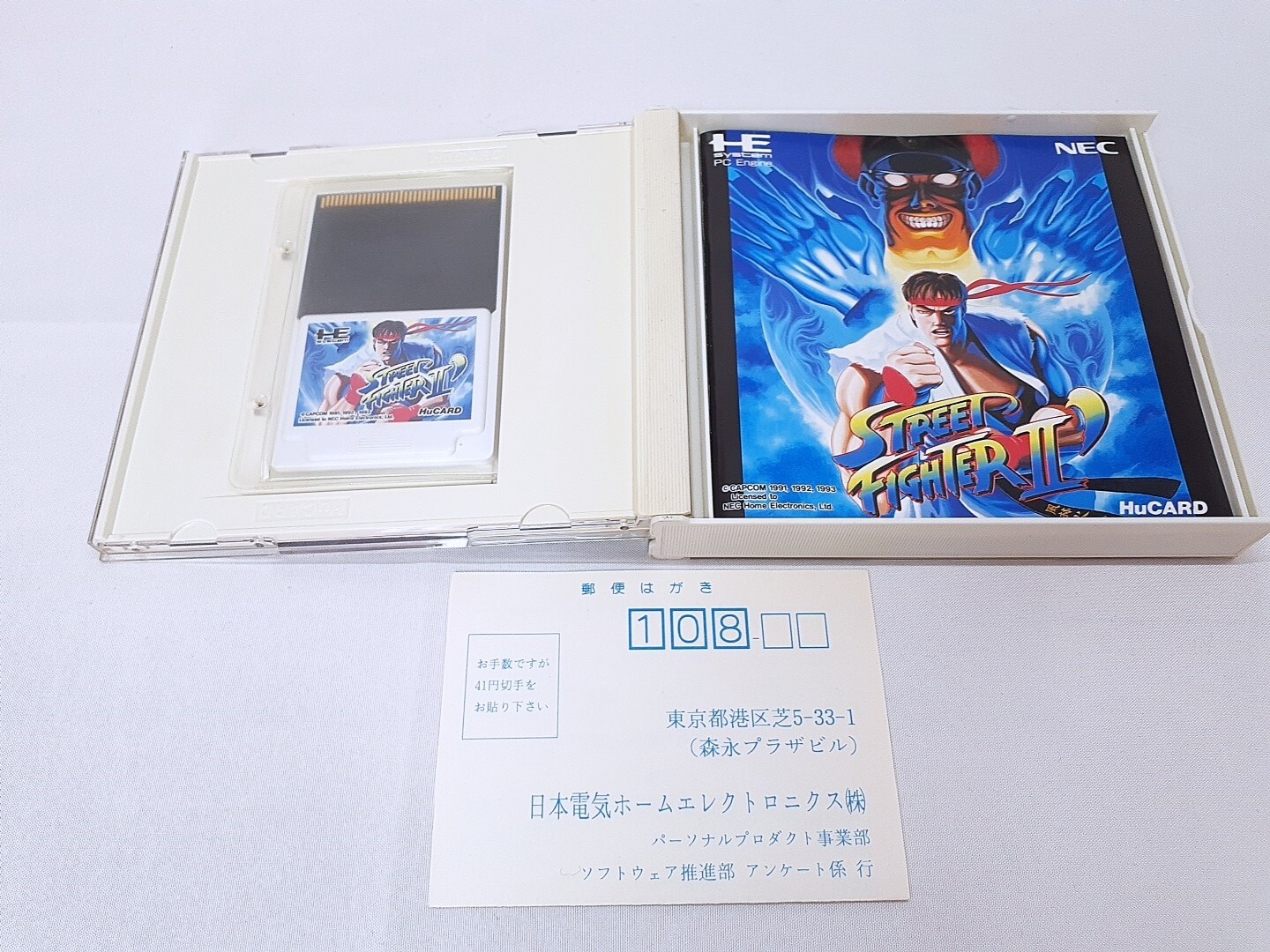 PC Engine CORE GRAFX console 3button + Street Fighter II» Case NTSC-J Tested