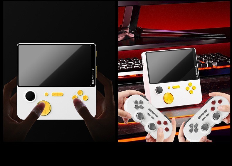E5 Retro Handheld Game Console,6.6″IPS Screen Video Games-Black