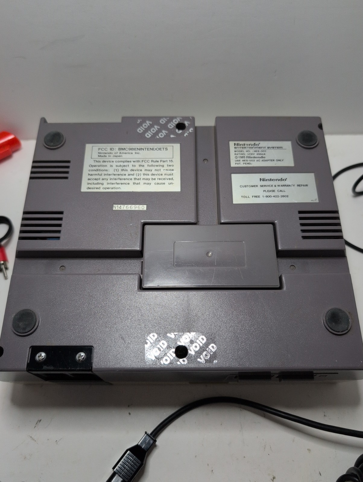Nintendo NES Console Bundle Two Controllers All Cables Tested Cleaned
