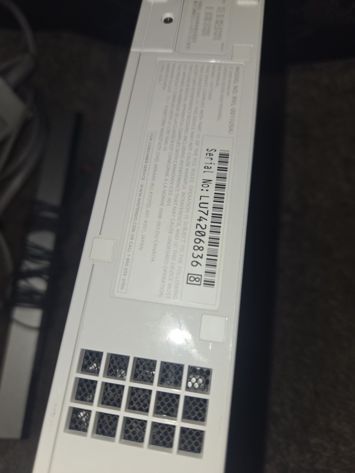 Nintendo Wii White Video Game Console (RVL-001) Bundle no Controller All Oem